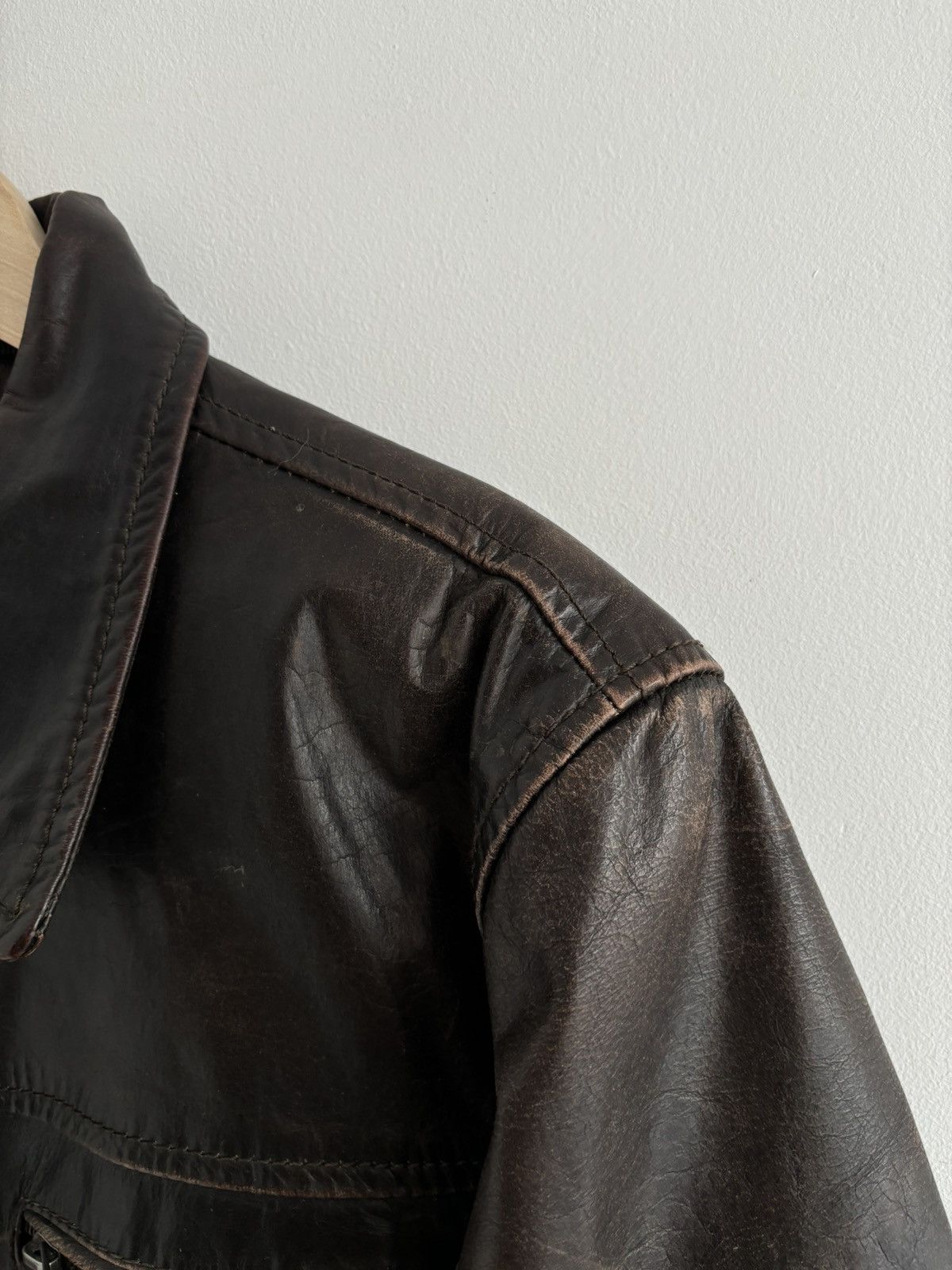 Genuine Leather Vintage Real Leather Cognac Faded Blouson Jacket Size US L / EU 52-54 / 3 - 7 Thumbnail