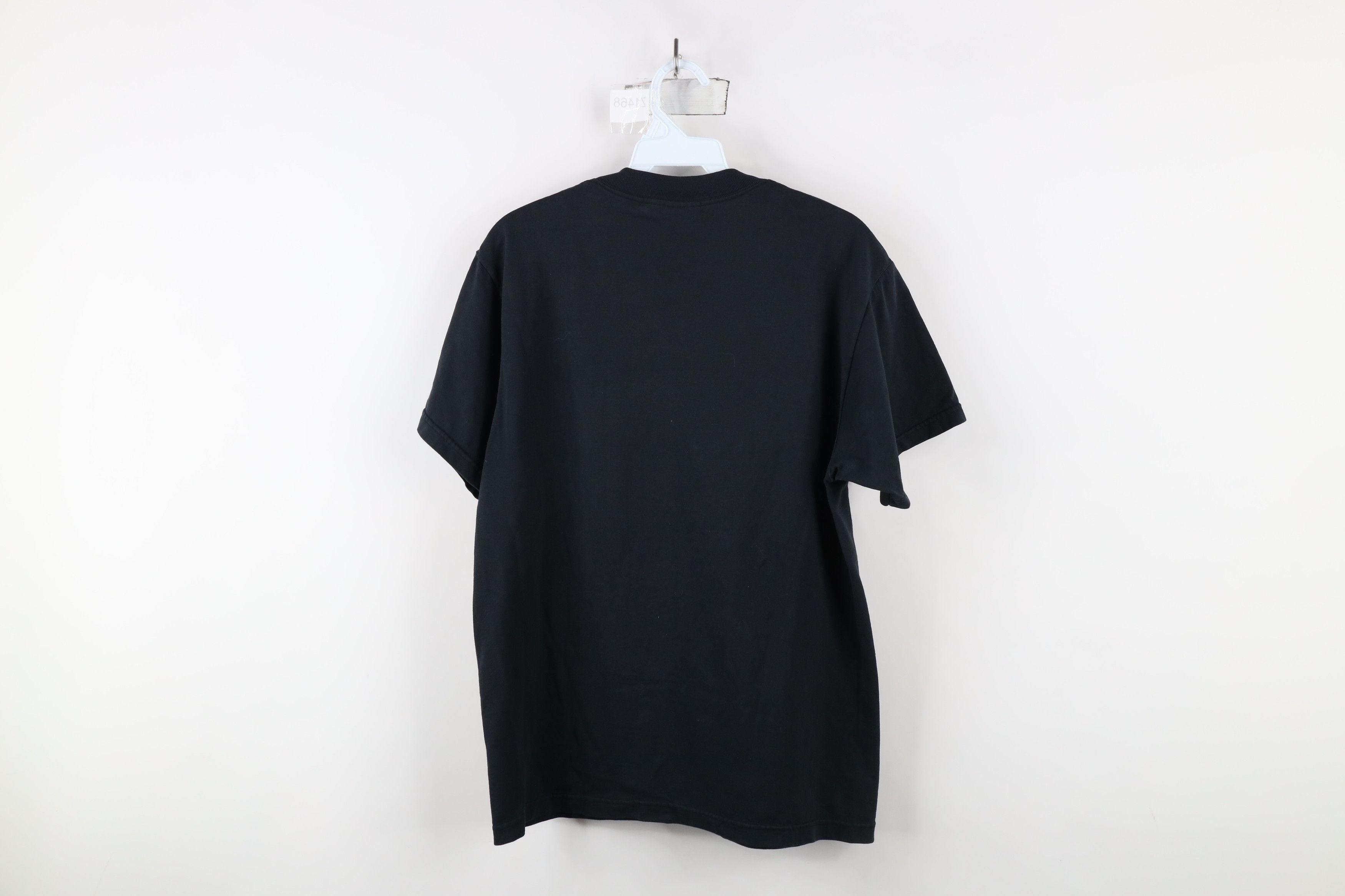 Vintage Vintage 90s Streetwear Blank Short Sleeve T-Shirt Black Size US M / EU 48-50 / 2 - 11 Thumbnail