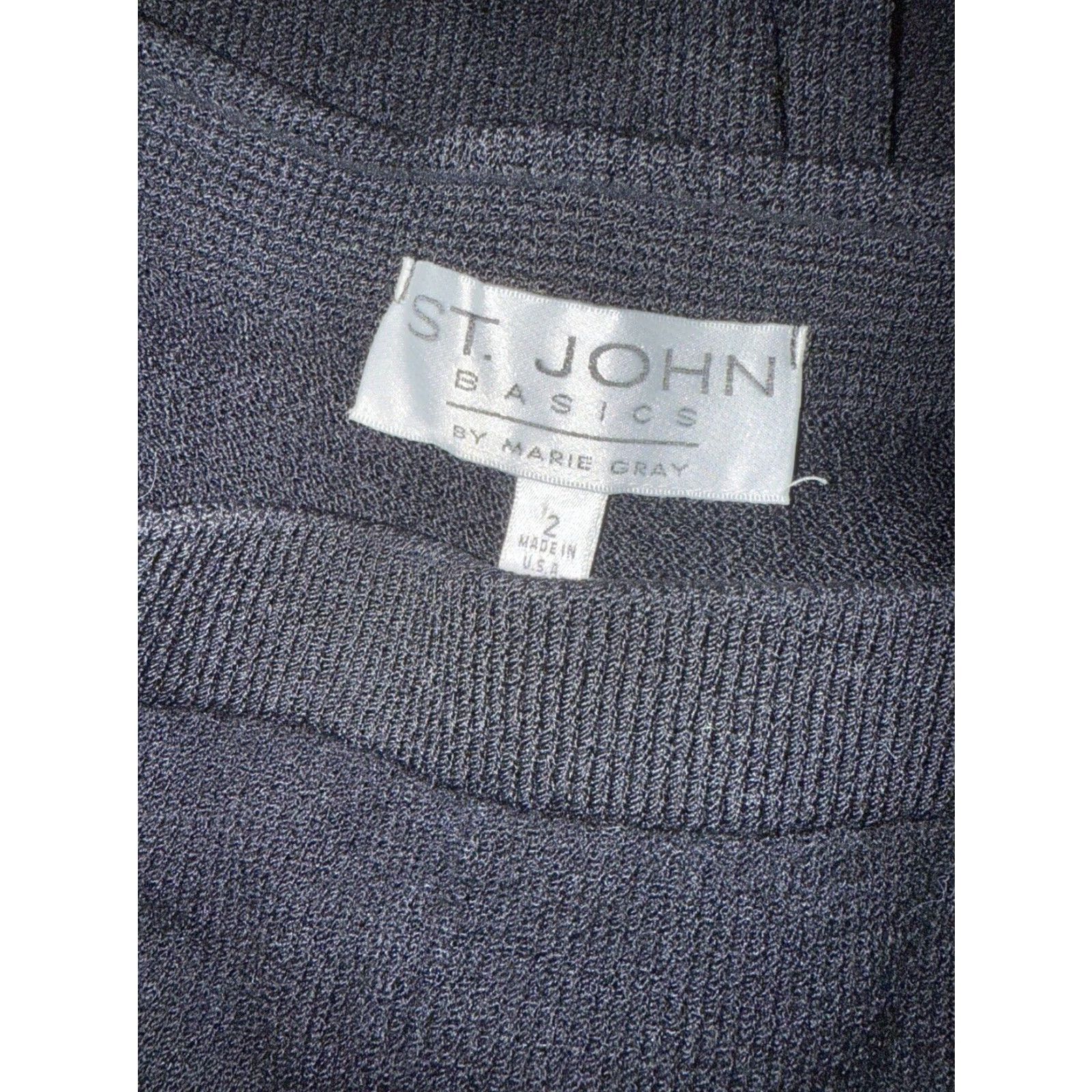 St. John St John Basics Wool Santana Knit Straight Leg Pants Black Womens Size 2 USA Size 26" / US 2 / IT 38 - 2 Thumbnail