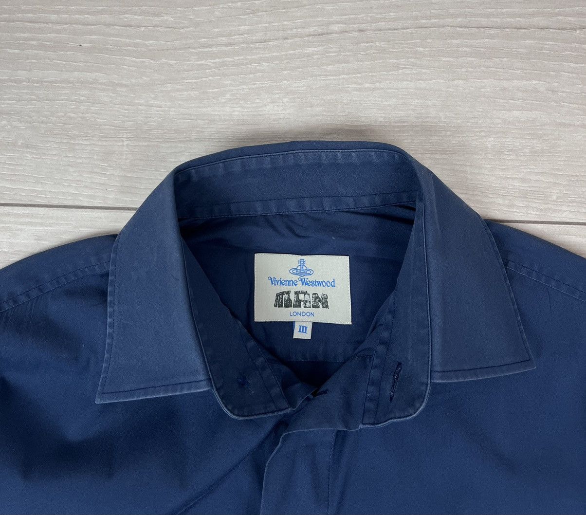 Vivienne Westwood MAN Logo Blue Button Shirt