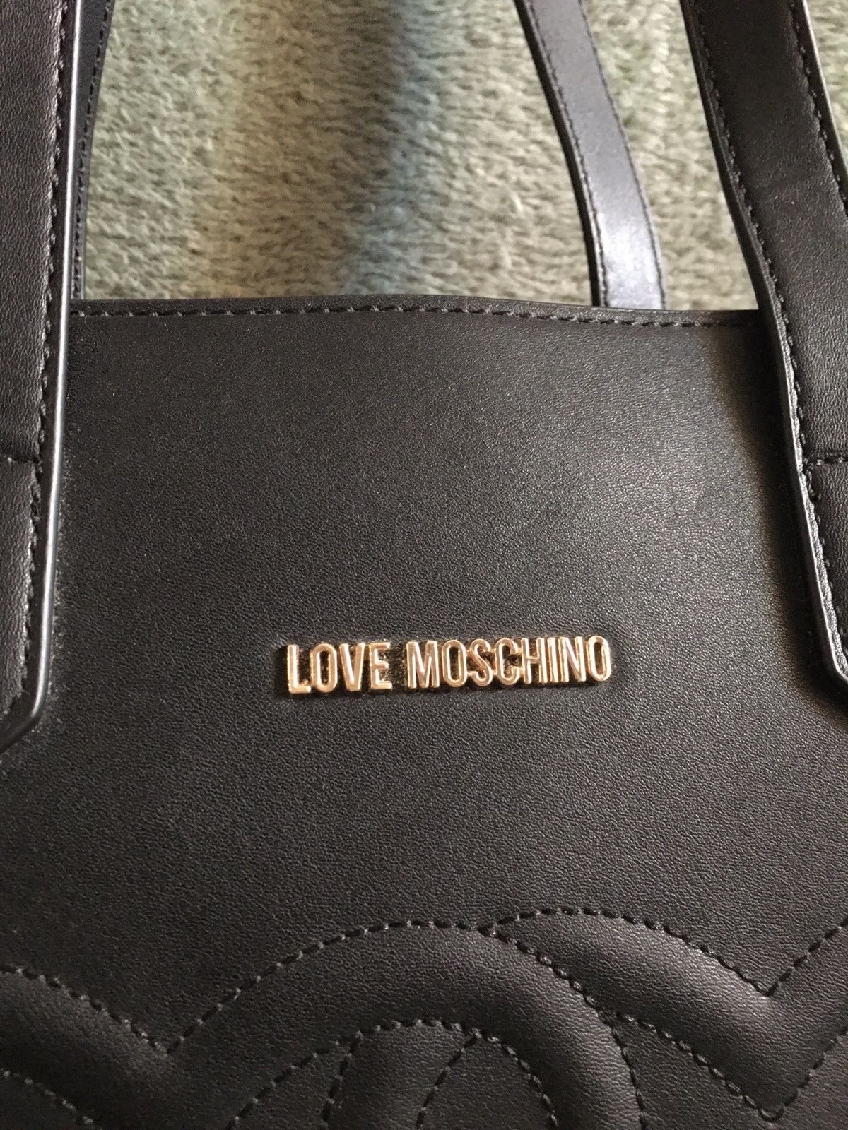 Love Moschino × Moschino Love Moschino Womens Love Heart Embossed Tote Bag Handbag Size ONE SIZE - 3 Thumbnail