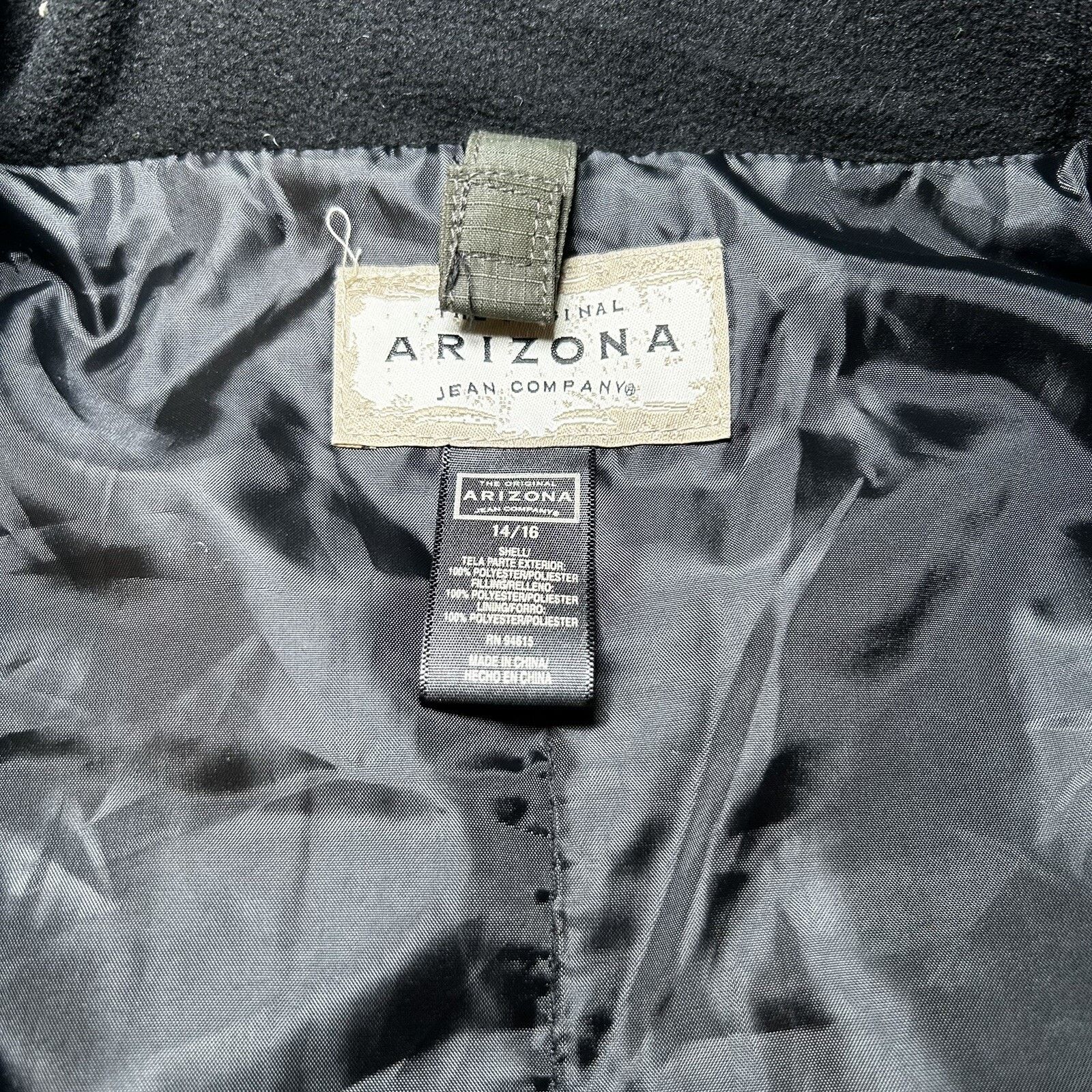 Arizona Jean Co. Arizona Boys L 14/16 Puffer Coat Jacket Ski Green Black Hood Size L / US 10 / IT 46 - 3 Thumbnail