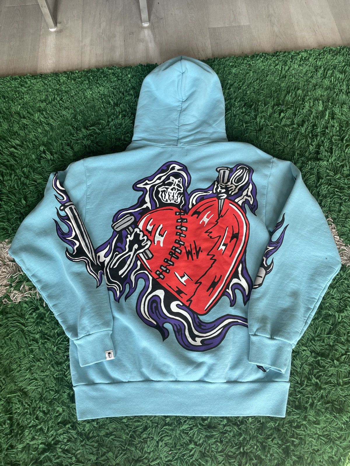 Warren Lotas Warren Lotas Broken Heart Reaper Hoodie Blue L Size US L / EU 52-54 / 3 - 2 Thumbnail