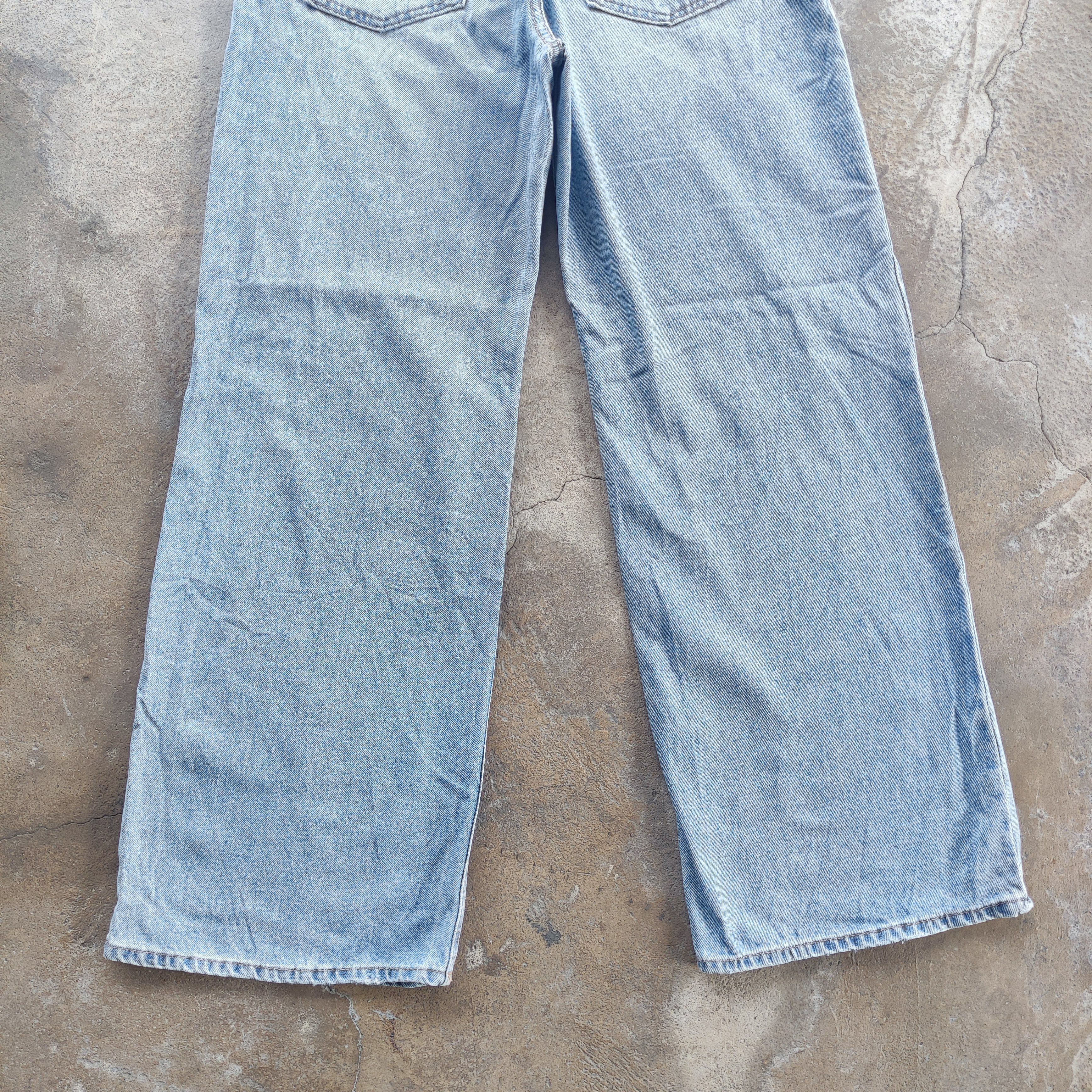 H&M Vintage Japanese Brand Baggy Jeans Button Faded Ripped pants Size US 31 - 10 Thumbnail
