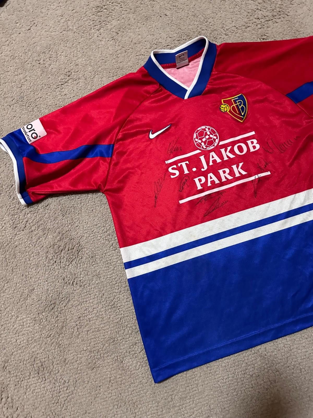 Nike #10 RYTCHKOV FC Basel 1998/99 Football Shirt Soccer Jersey Size US XL / EU 56 / 4 - 3 Thumbnail
