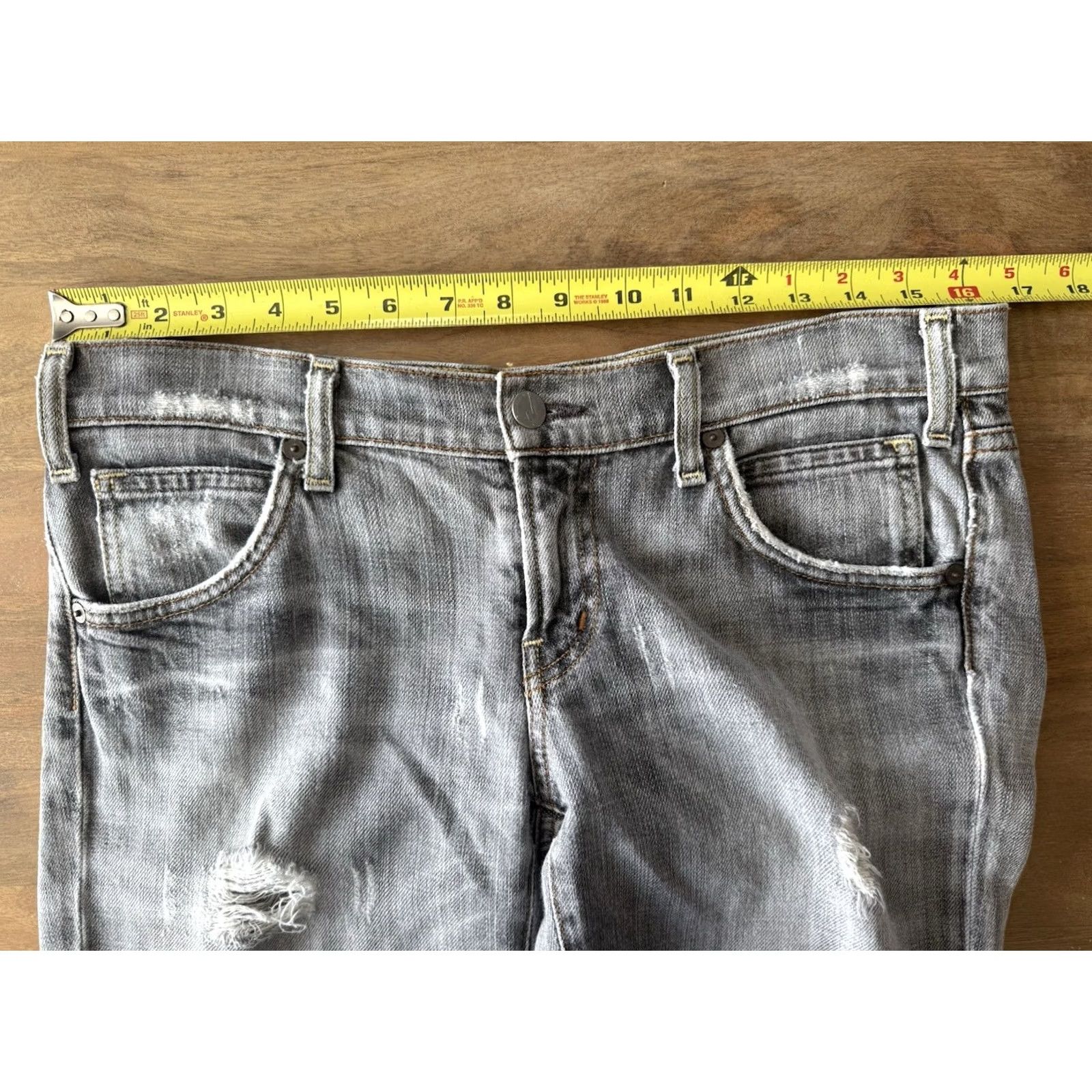 Citizens Of Humanity VTG Citizens of Humanity Jackie Bootcut Jeans Womens 29 (33x32) Denim Gray 5-Pocket 195088 Jeans Mens Womens Girls Boys Size 29" - 7 Thumbnail