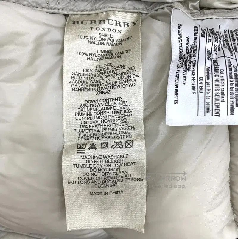 Burberry Burberry Women's Light Gray Down Jacket. Size S / US 4 / IT 40 - 7 Thumbnail