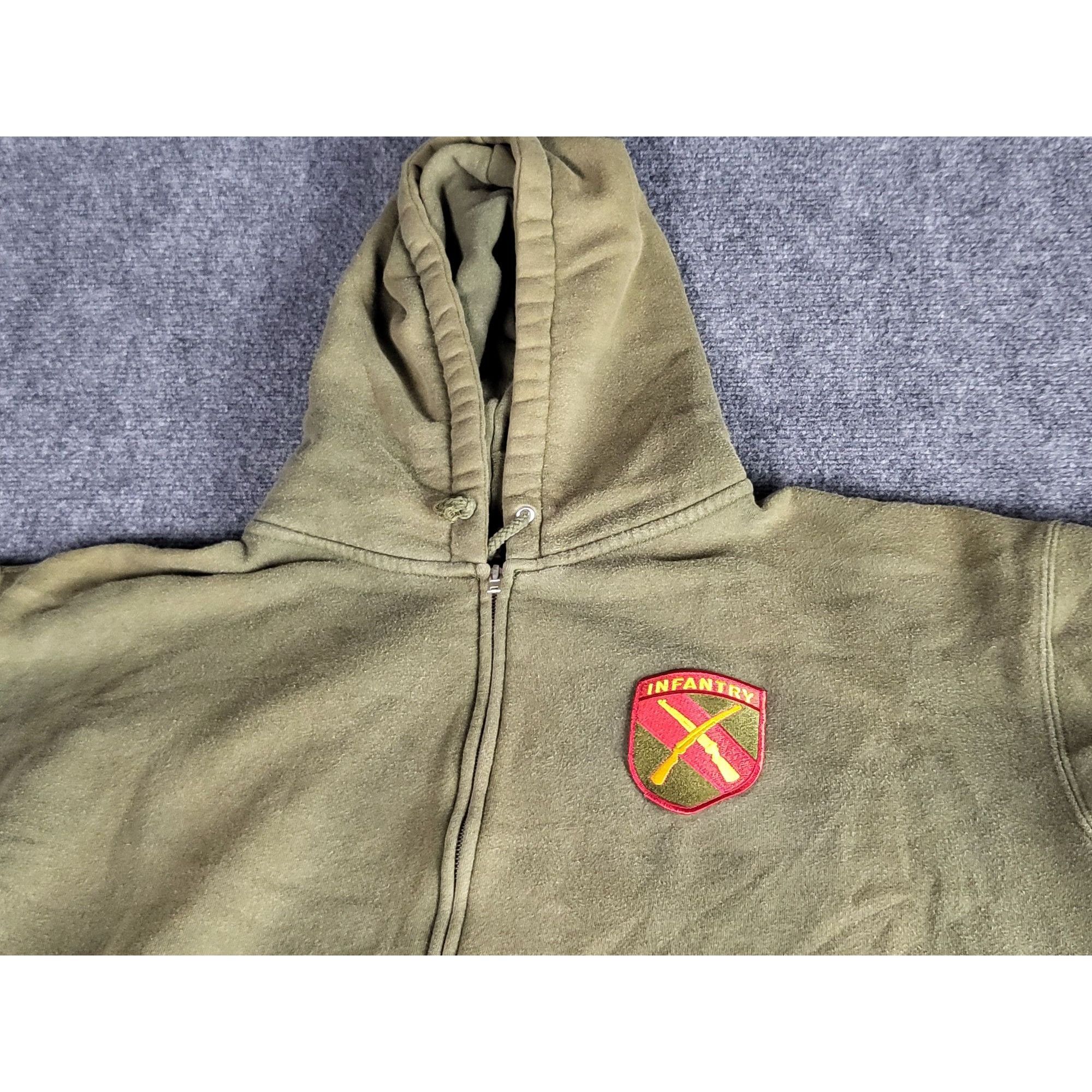 Other Infantry US Army Hoodie Men Sz XL Green Double Sided Militar Size US XL / EU 56 / 4 - 2 Thumbnail