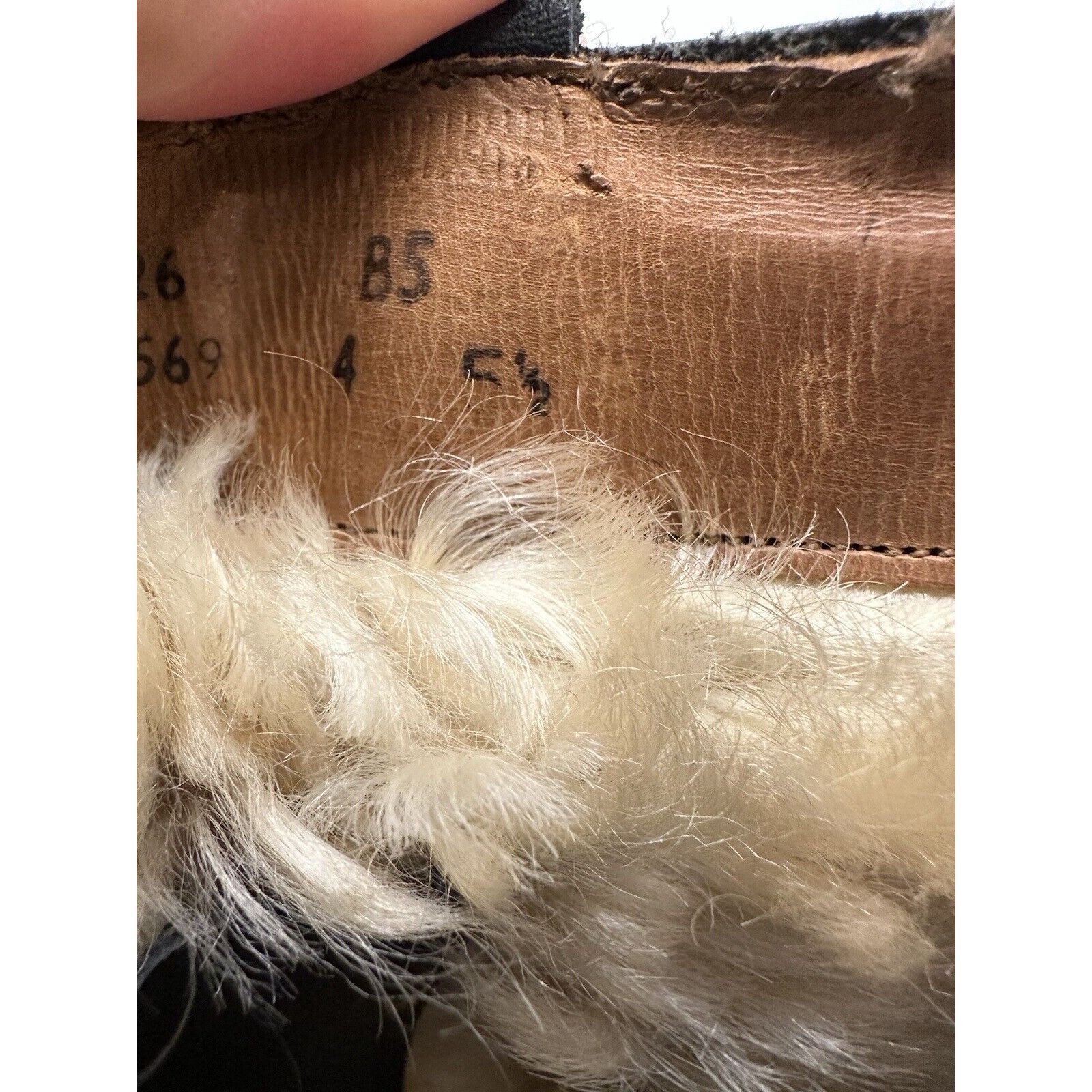 Vintage Vtg Crockett & Jones Corset lace up boots Sherpa Lined Black Size US 5.5 / IT 35.5 - 10 Thumbnail