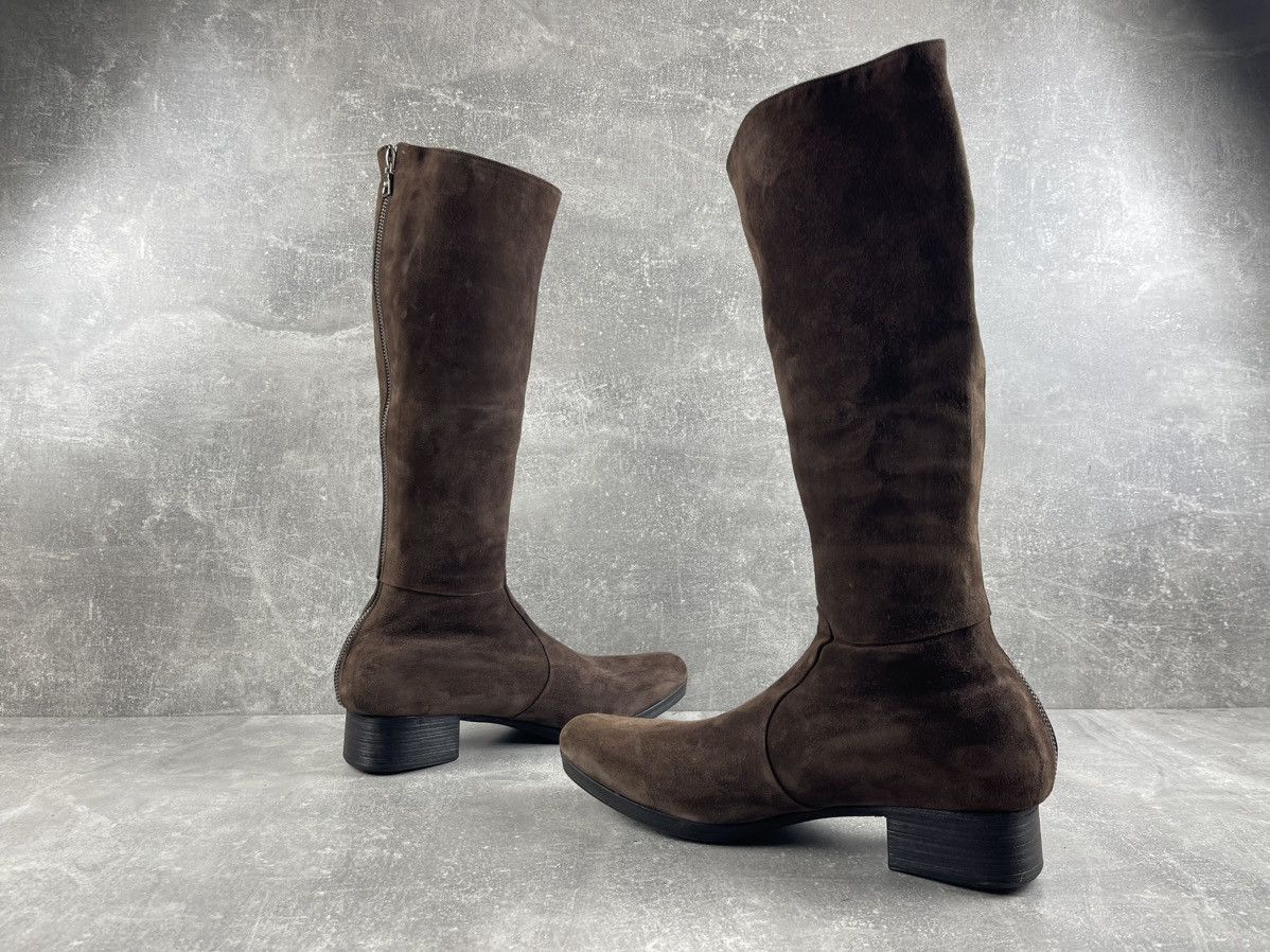 Denis Simachev Denis Simachëv Archives Brown Suede Leather High Boots Size US 11 / EU 44 - 5 Thumbnail