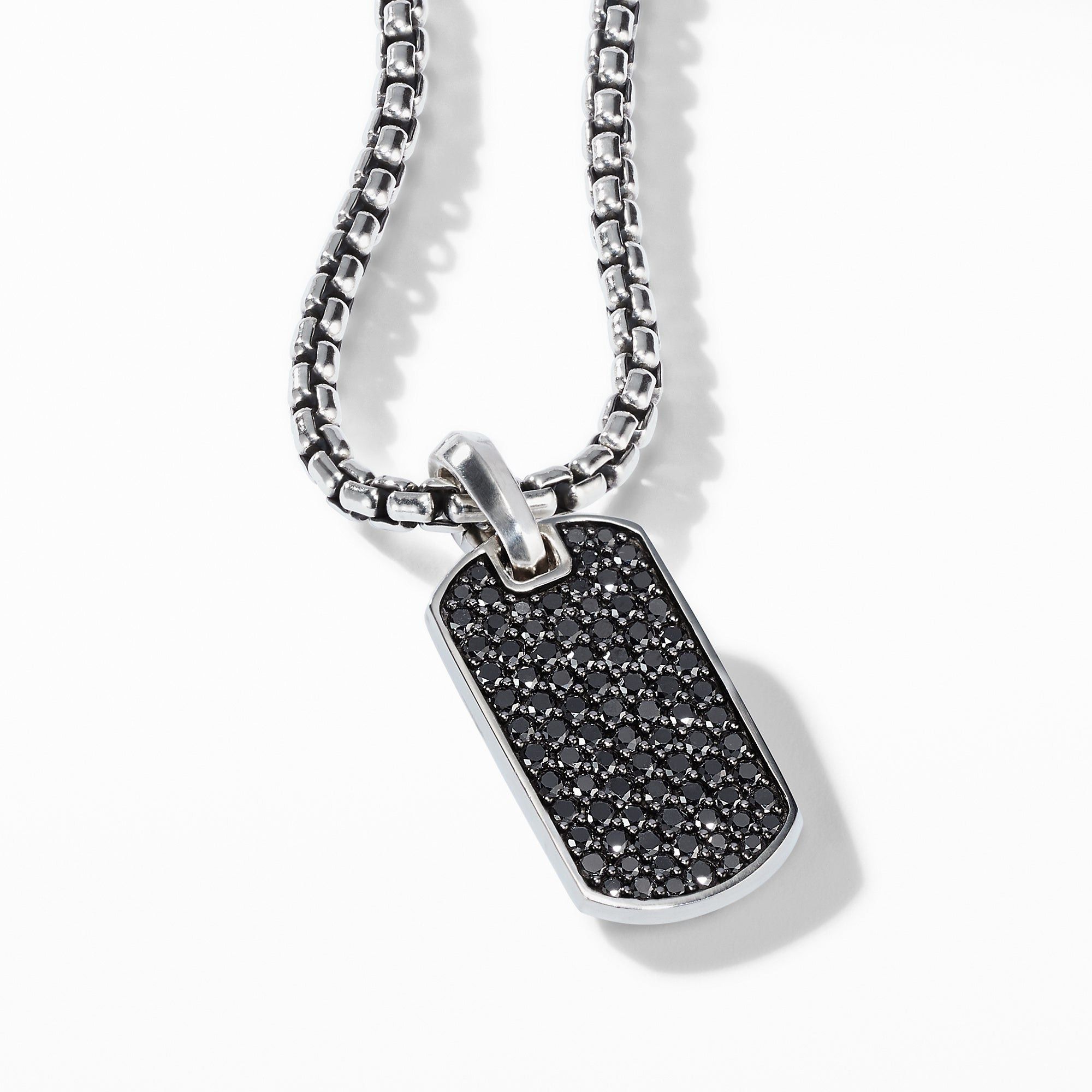 David Yurman o1w1db10526 D16644D Size:10/Pave Tag in Sterling Silver Size ONE SIZE - 2 Thumbnail