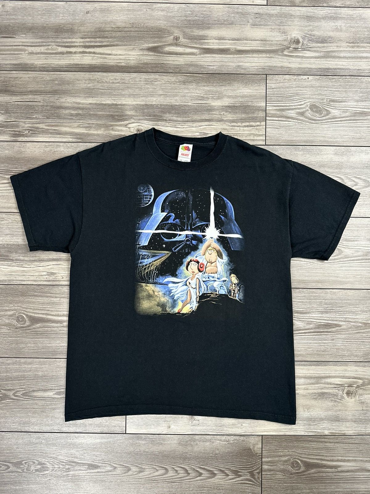 Fruit Of The Loom Y2K Star Wars Family Guy T Shirt Size US XL / EU 56 / 4 - 1 Thumbnail
