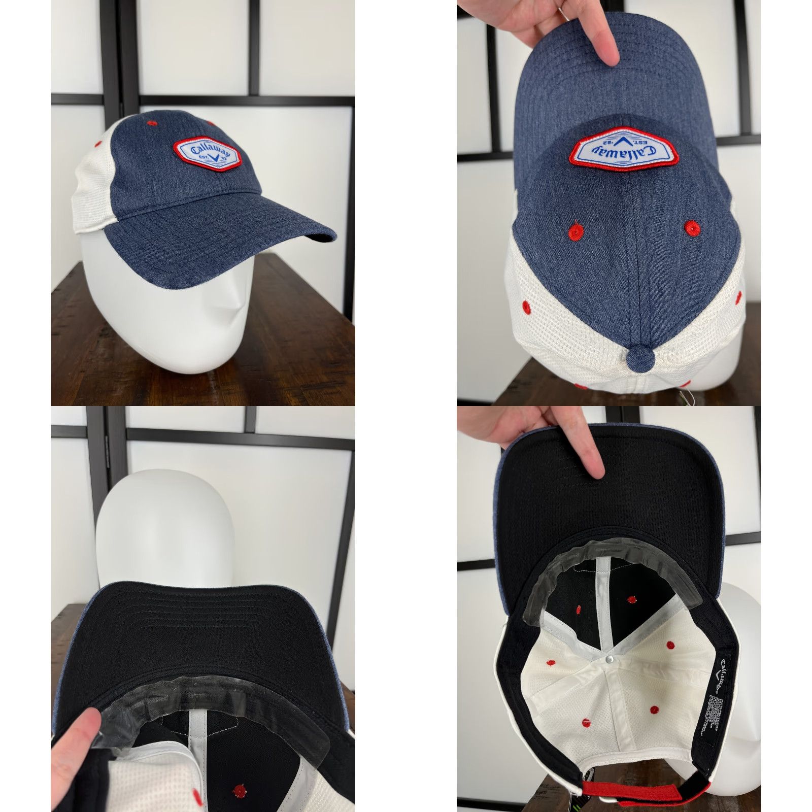 Callaway Callaway Hat Cap Strap Back Adult Blue Golf Logo Adjustable, Lightweight, Stretch Men Trucker Polyester Blend Size ONE SIZE - 8 Thumbnail