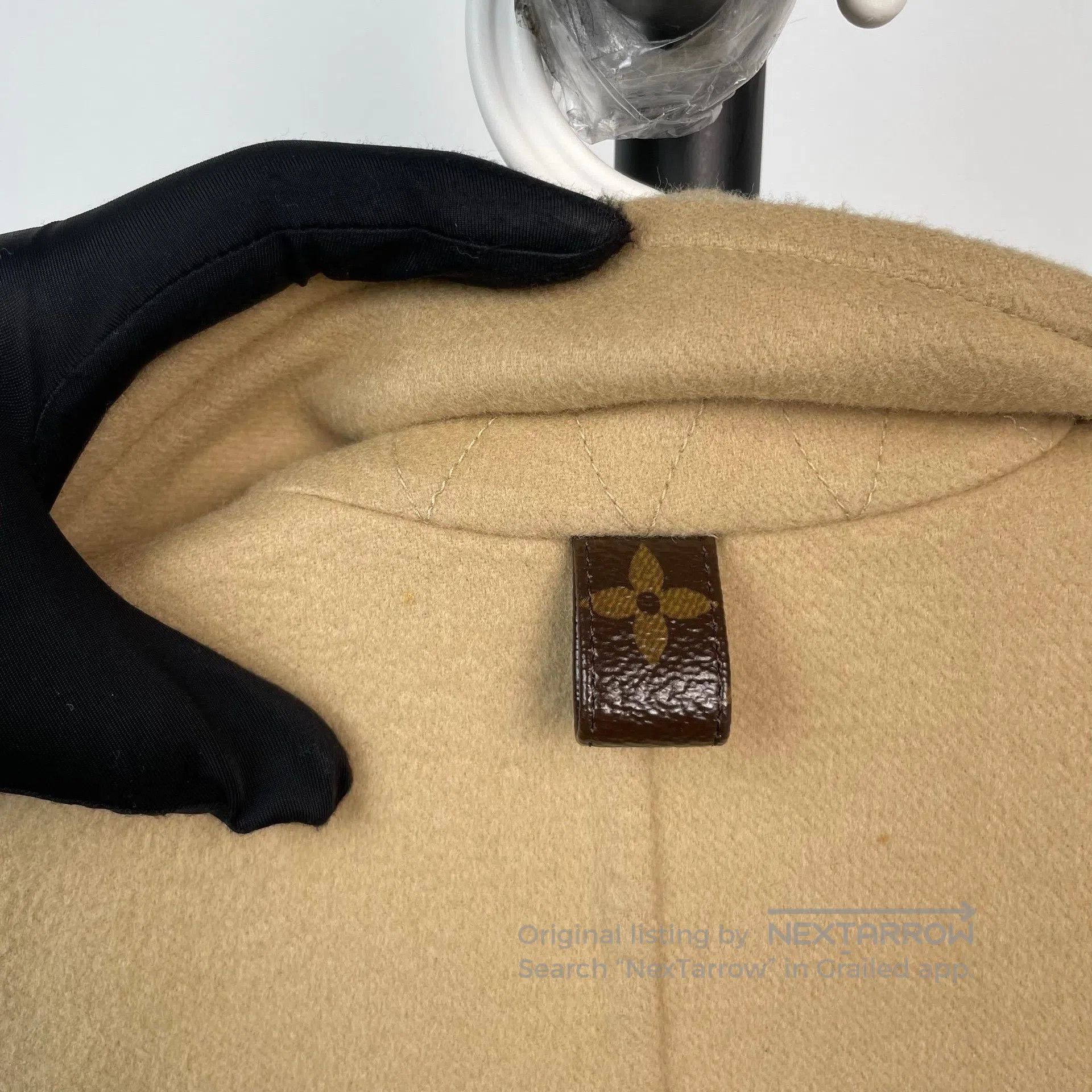 Louis Vuitton Louis Vuitton Beige Lined All-Over Print Belted Coat| Size XXS / US 00 / IT 34 - 7 Thumbnail