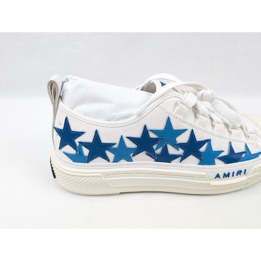 Amiri o1rshd1 Stars Court Low-Top Sneakers in Blue Size US 10 / EU 43 - 4 Thumbnail