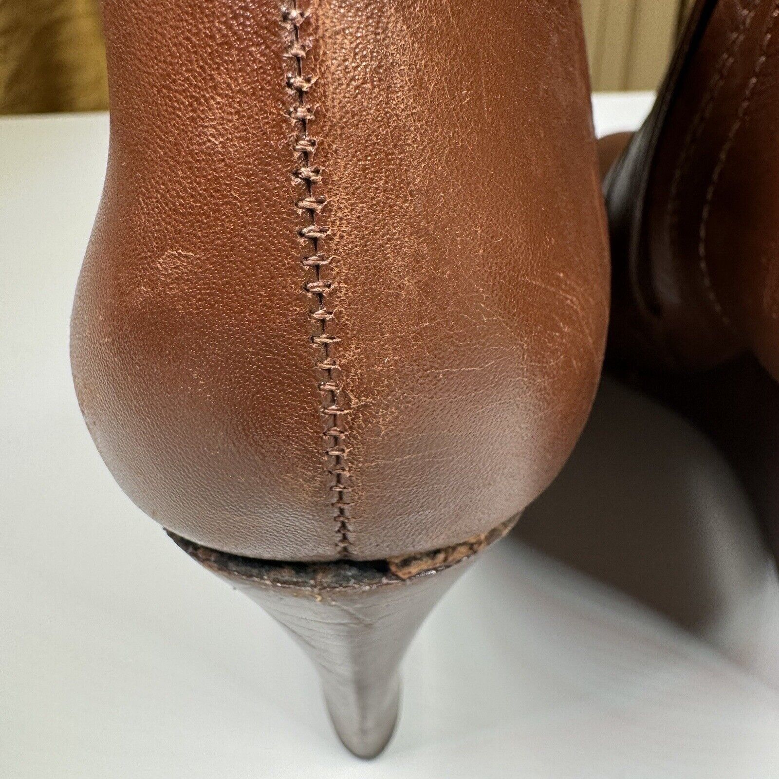 Tory Burch Tory Burch Milan Brown Leather Wedge Ankle Boots 6.5M Logo Size US 6.5 / IT 36.5 - 5 Thumbnail