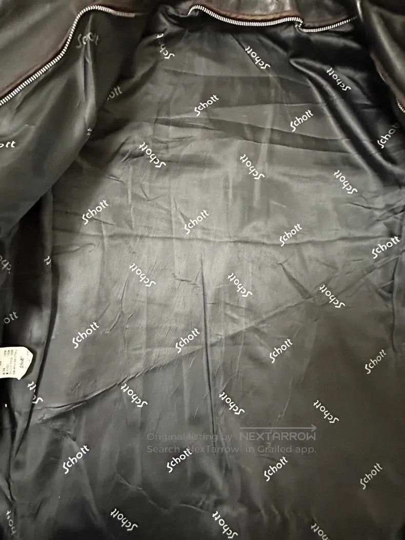 Schott Schott Standing collar leather clothing Size US XL / EU 56 / 4 - 7 Thumbnail
