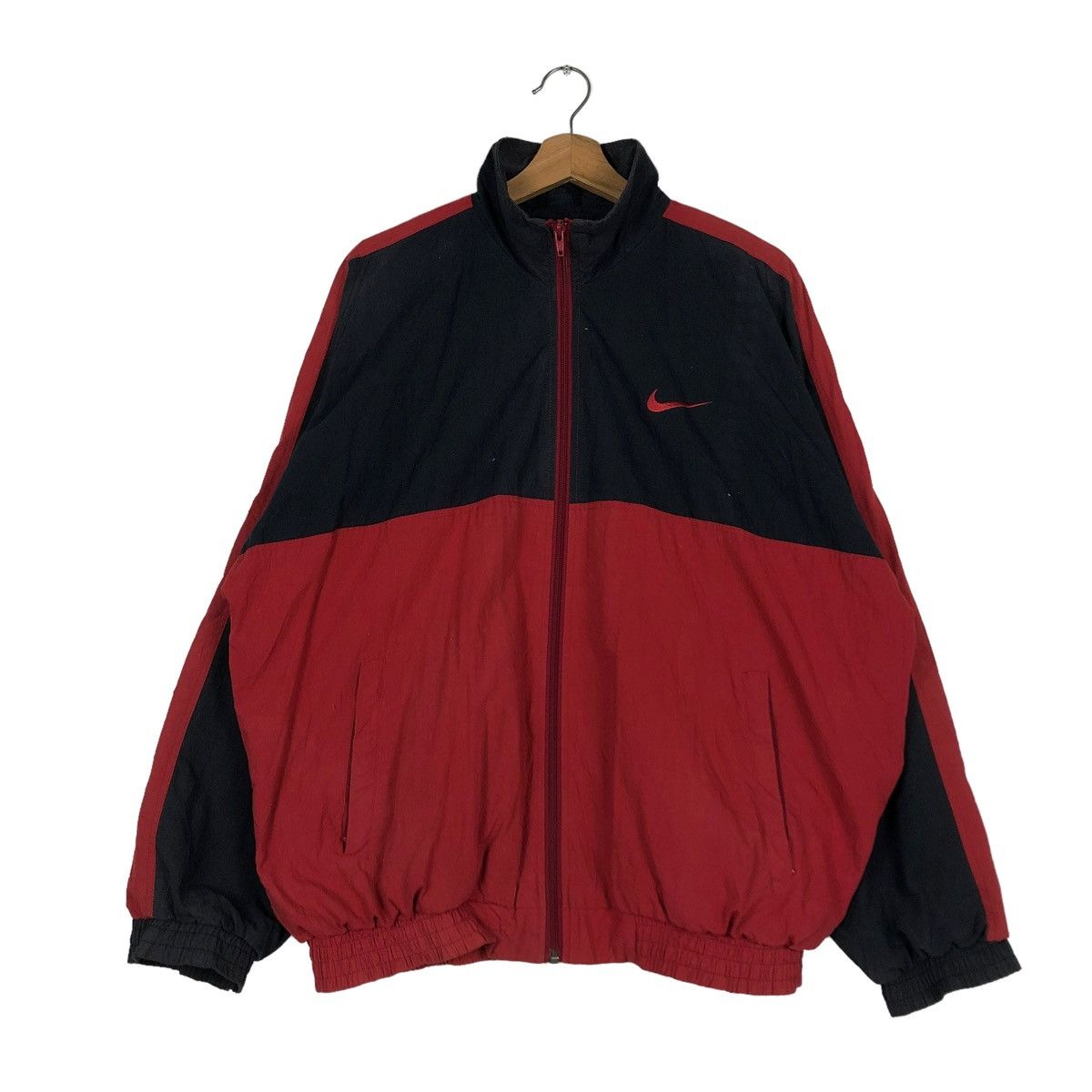 Nike 🔥VINTAGE BOMBER JACKET NIKE CENTRE LOGO BIG SWOOSH Size US L / EU 52-54 / 3 - 2 Thumbnail