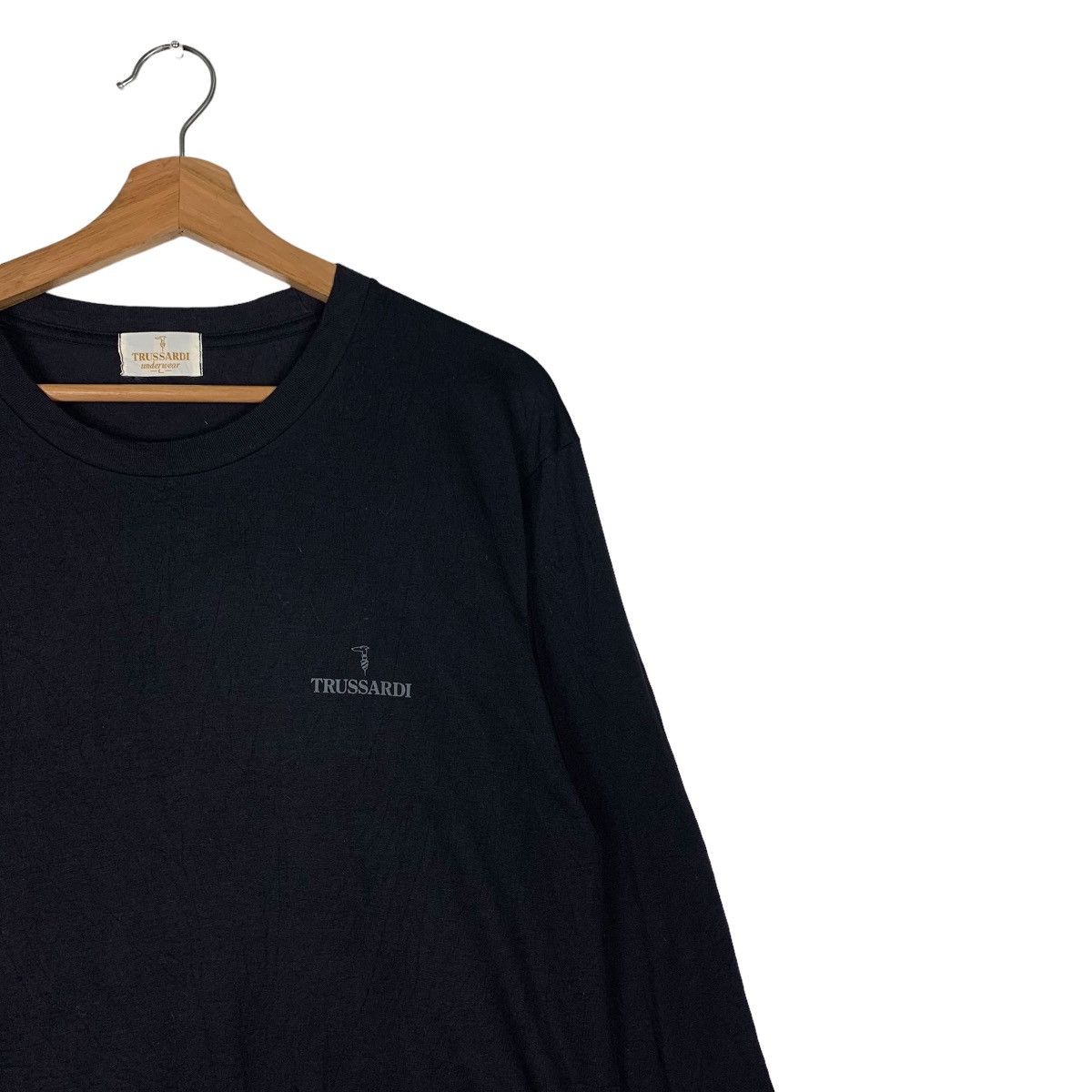 Trussardi Trussardi Underwear Plain Long Sleeve Tees #0207-C10 Size US L / EU 52-54 / 3 - 6 Thumbnail