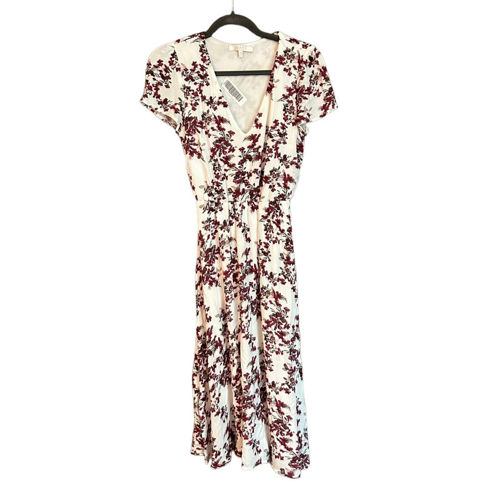 Other Wayf Short Sleeve Floral V Neck Cap Sleeve Maxi Dress Sz XS Size XS / US 0-2 / IT 36-38 - 1 Thumbnail