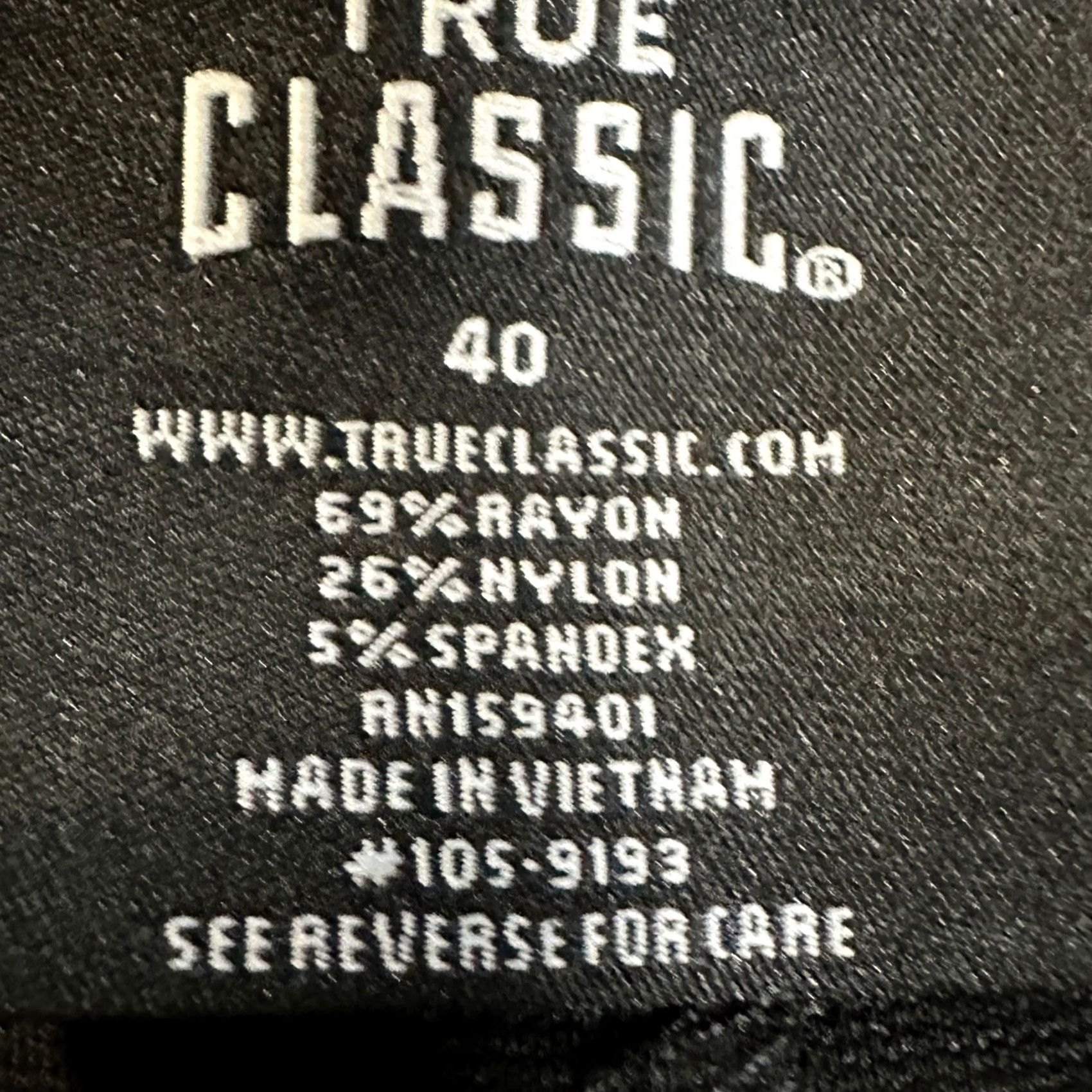 Vintage VINTAGE? No — True Classic Travel Pants Golf Chino Mens 40 Black Stretch Tech New Size US 40 / EU 56 - 4 Thumbnail