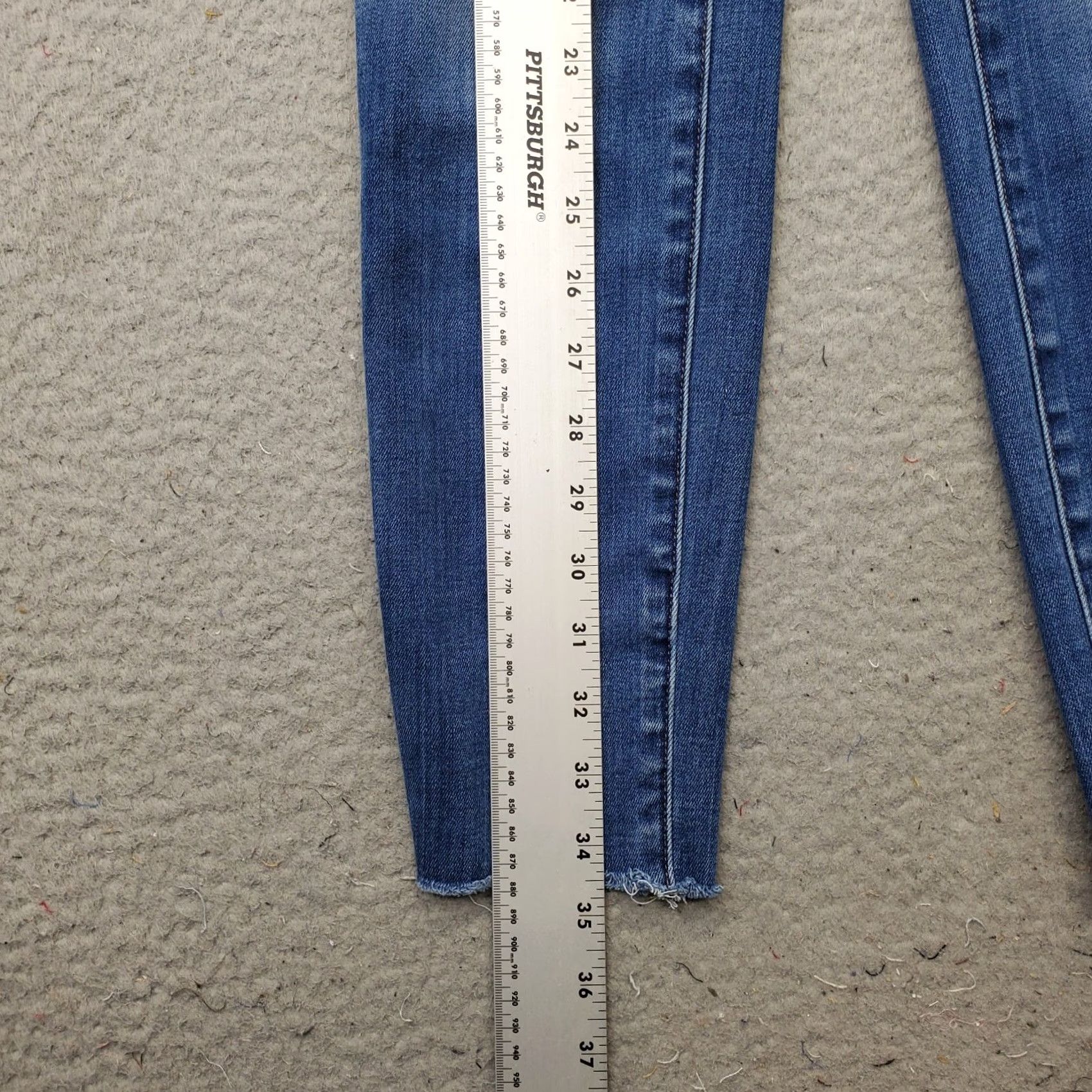 Madewell Madewell Womens 26 Blue Denim Cropped Skinny High Rise Button Fly Jeans Size 26" / US 2 / IT 38 - 3 Thumbnail