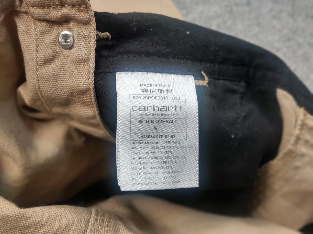 Carhartt Carhartt Wip bib overall w Canvas Beige Suit Vintage Style Size 32" / US 10 / IT 46 - 13 Thumbnail