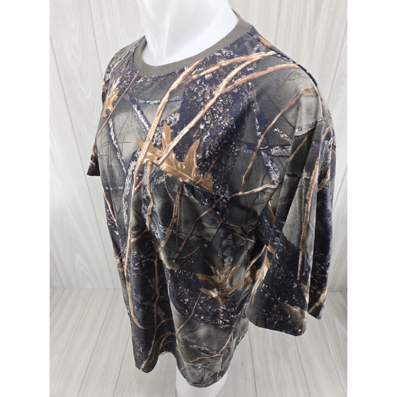Element VINTAGE WFS Element Gear Burly Shirt Mens XL Camo Pocket T Shirt Camouflage Cotton Short Sleeve Crew Neck Outdoor 90s Mens Size US XL / EU 56 / 4 - 4 Thumbnail