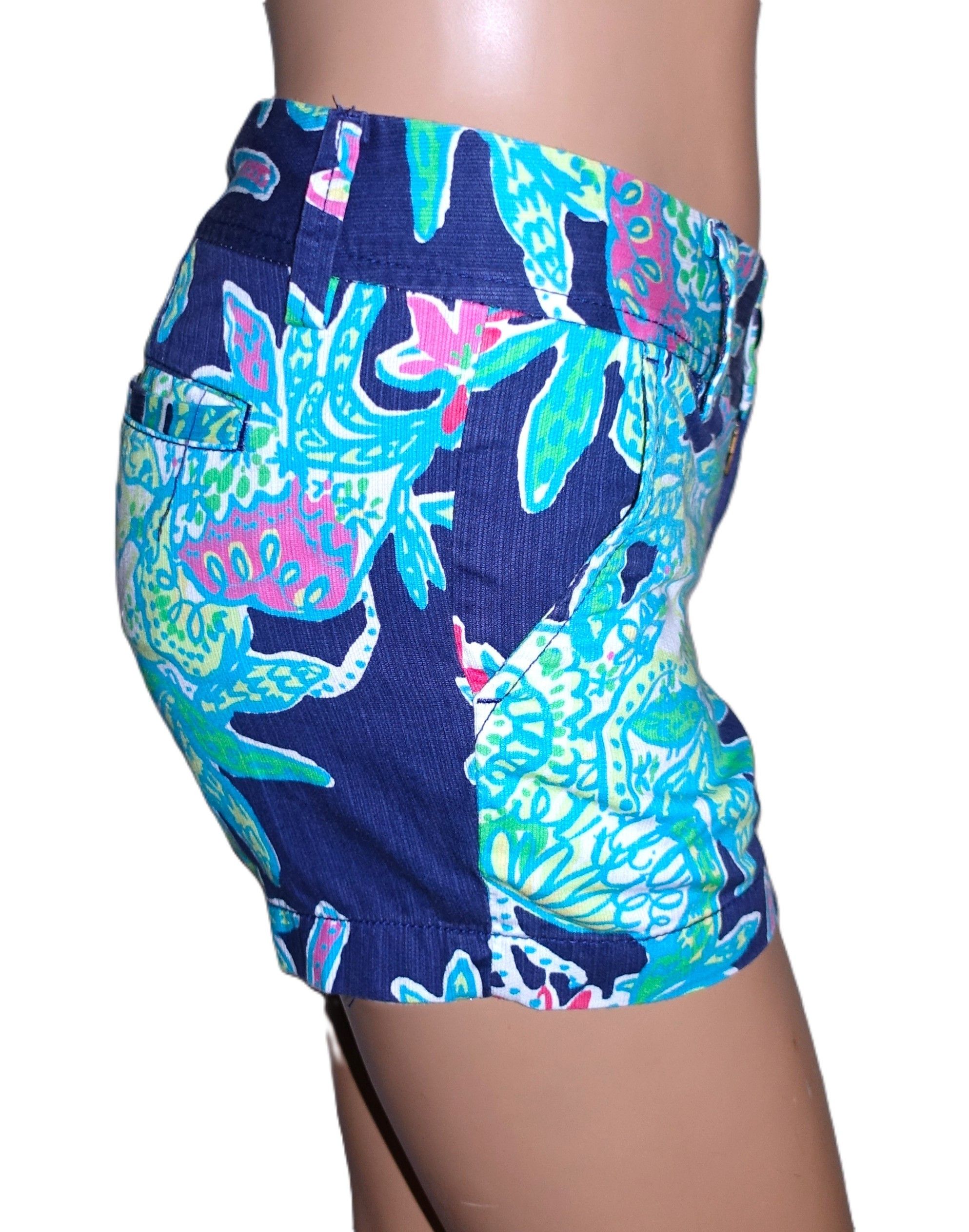 Lilly Pulitzer Lilly Pulitzer Callahan Short Blue Floral Shorts 00 Size 28" / US 6 / IT 42 - 5 Thumbnail