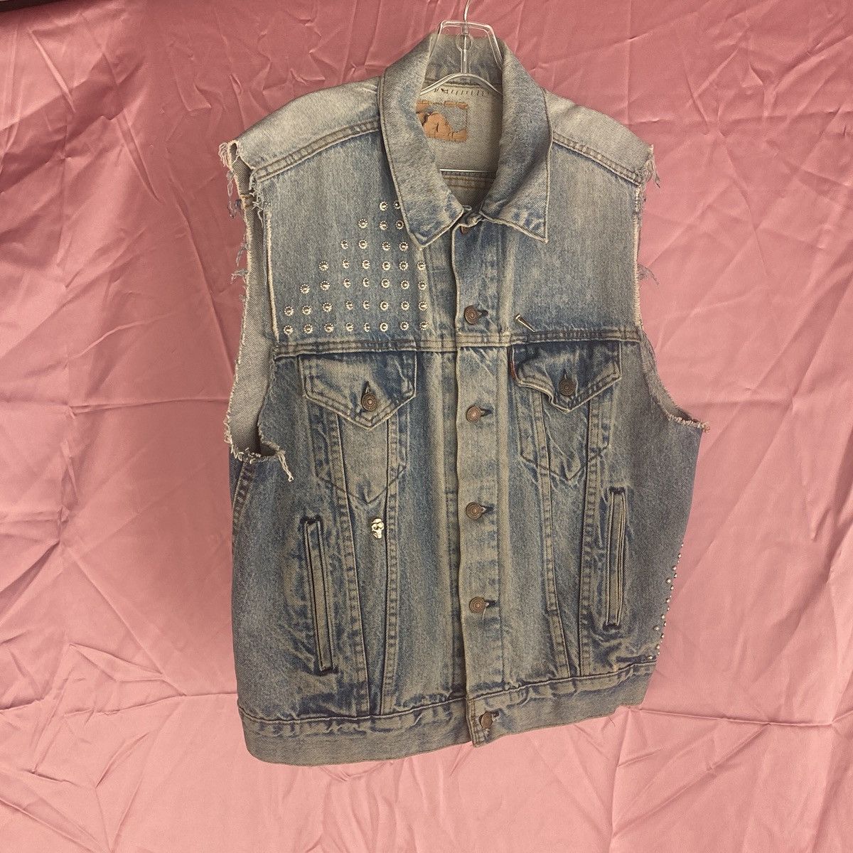 Levi's Vintage Studded Denim Vest Size US M / EU 48-50 / 2 - 7 Thumbnail