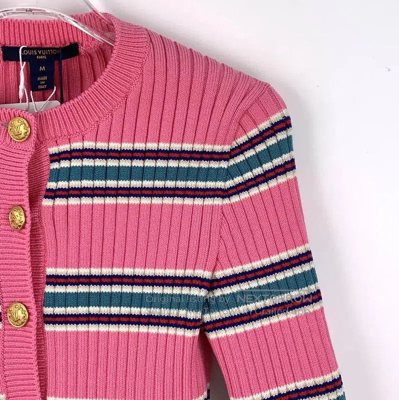 Louis Vuitton Louis Vuitton Pink Wool Cardigan for Women . Size M / US 6-8 / IT 42-44 - 2 Thumbnail