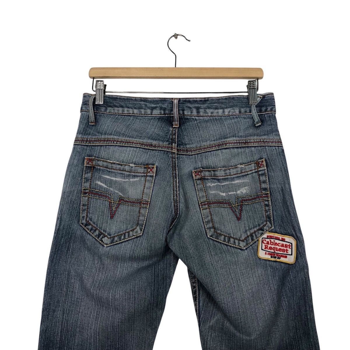Hysteric Glamour 📌Vintage Distressed Denim Jeans Patchwork Design Full Print Size US 30 / EU 46 - 9 Thumbnail
