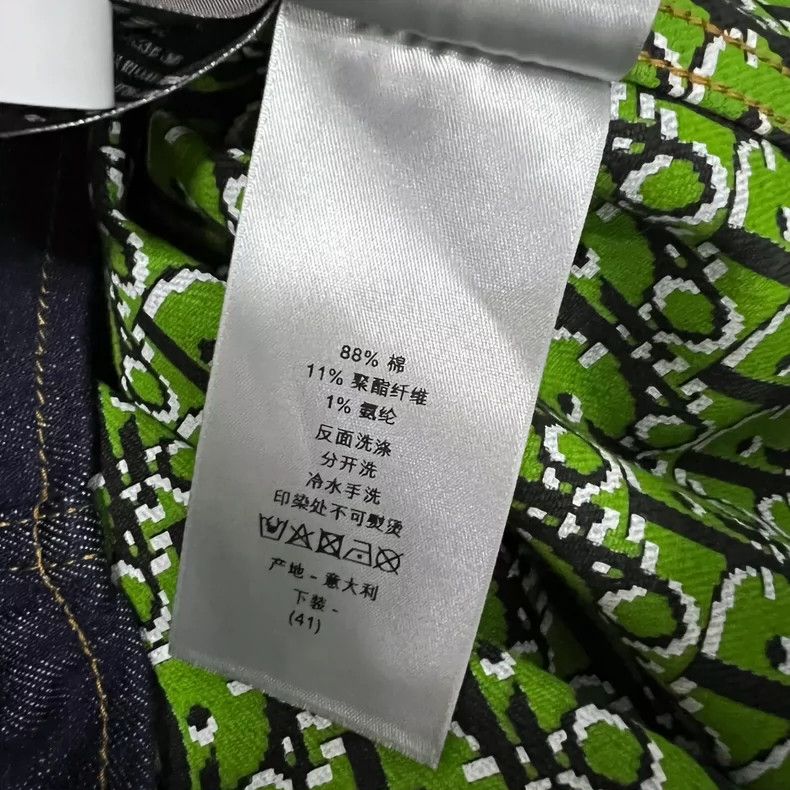 Dior Dior size 41 Denim jacket with presbyopic flowers in green Size US L / EU 52-54 / 3 - 5 Thumbnail