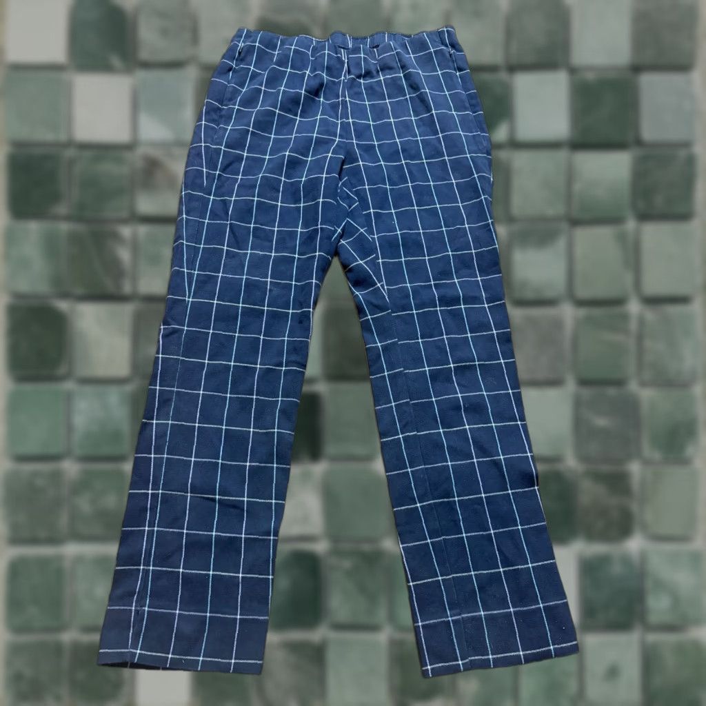 J. Jill J. Jill Pants Womens Size 6 Straight Ankle Blue Checkered Cotton Rayon Blend Regular 28" Waist Womens Size 28" / US 6 / IT 42 - 1 Thumbnail