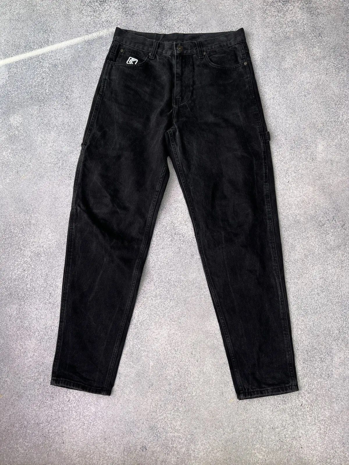 Karl Kani × Vintage Vintage Karl Kani rap embroidered black pants Size US 32 / EU 48 - 2 Thumbnail