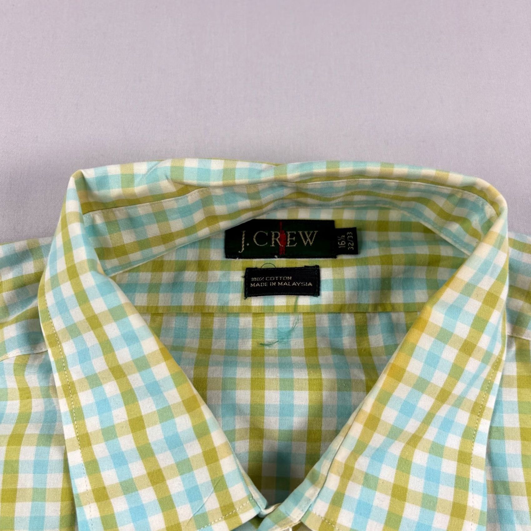 J.Crew VINTAGE J.CREW Oarsman Shirt Mens 16.5 Green Plaid Button Up Long Sleeve 90s Size US XL / EU 56 / 4 - 5 Thumbnail