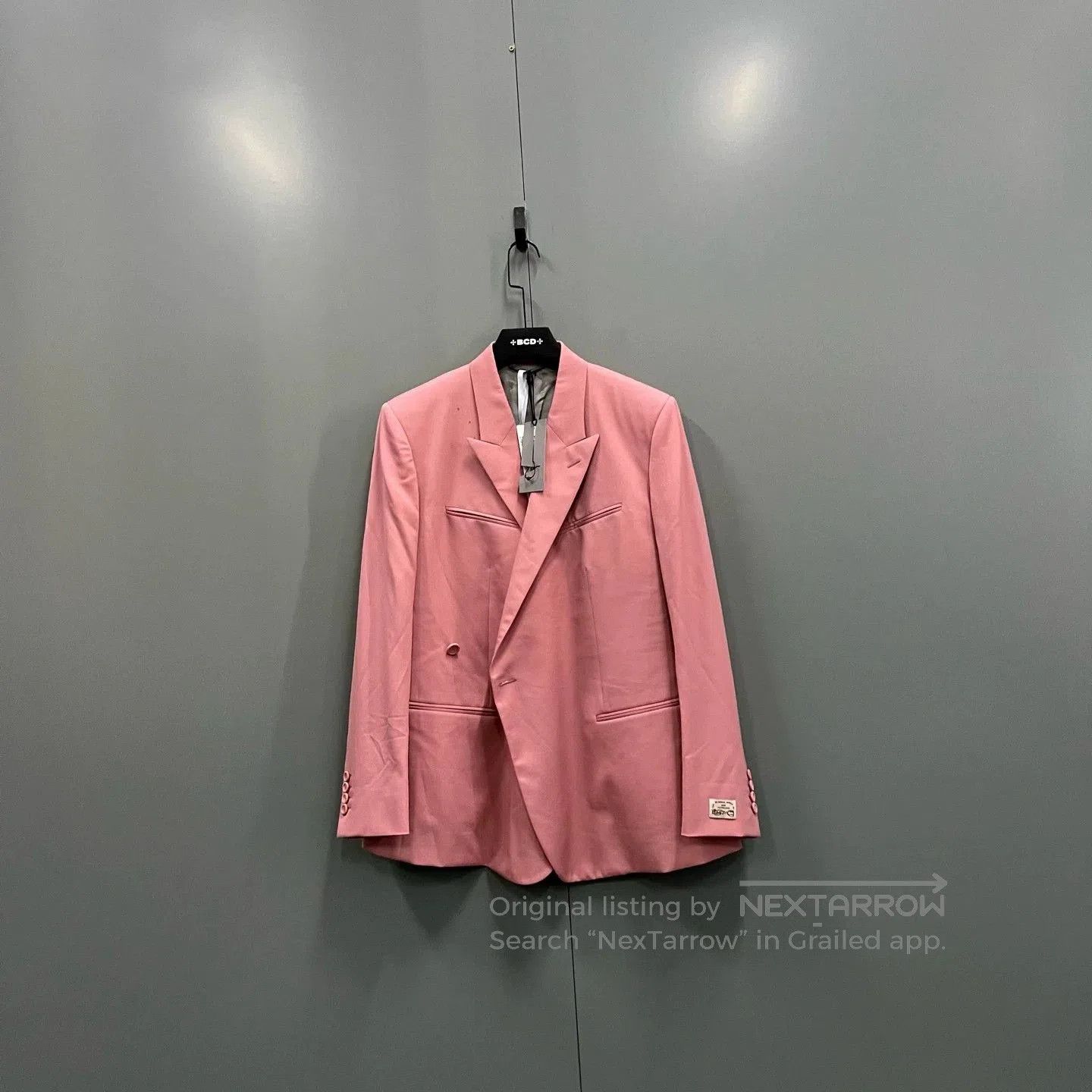 dior x travis scott pink wool blazer.