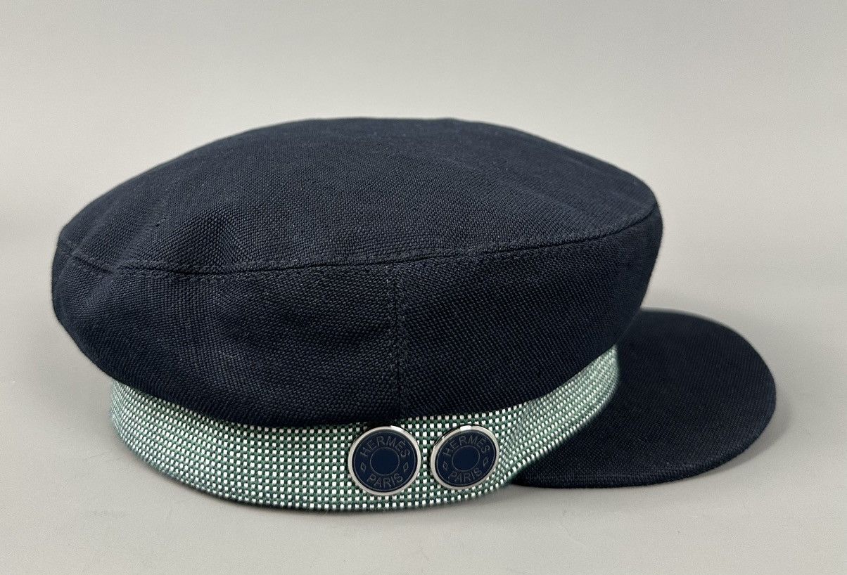 Hermes Hermes - 2010 Cavalle Casquette Hat - Logo on Buttons - Navy Size ONE SIZE - 2 Thumbnail