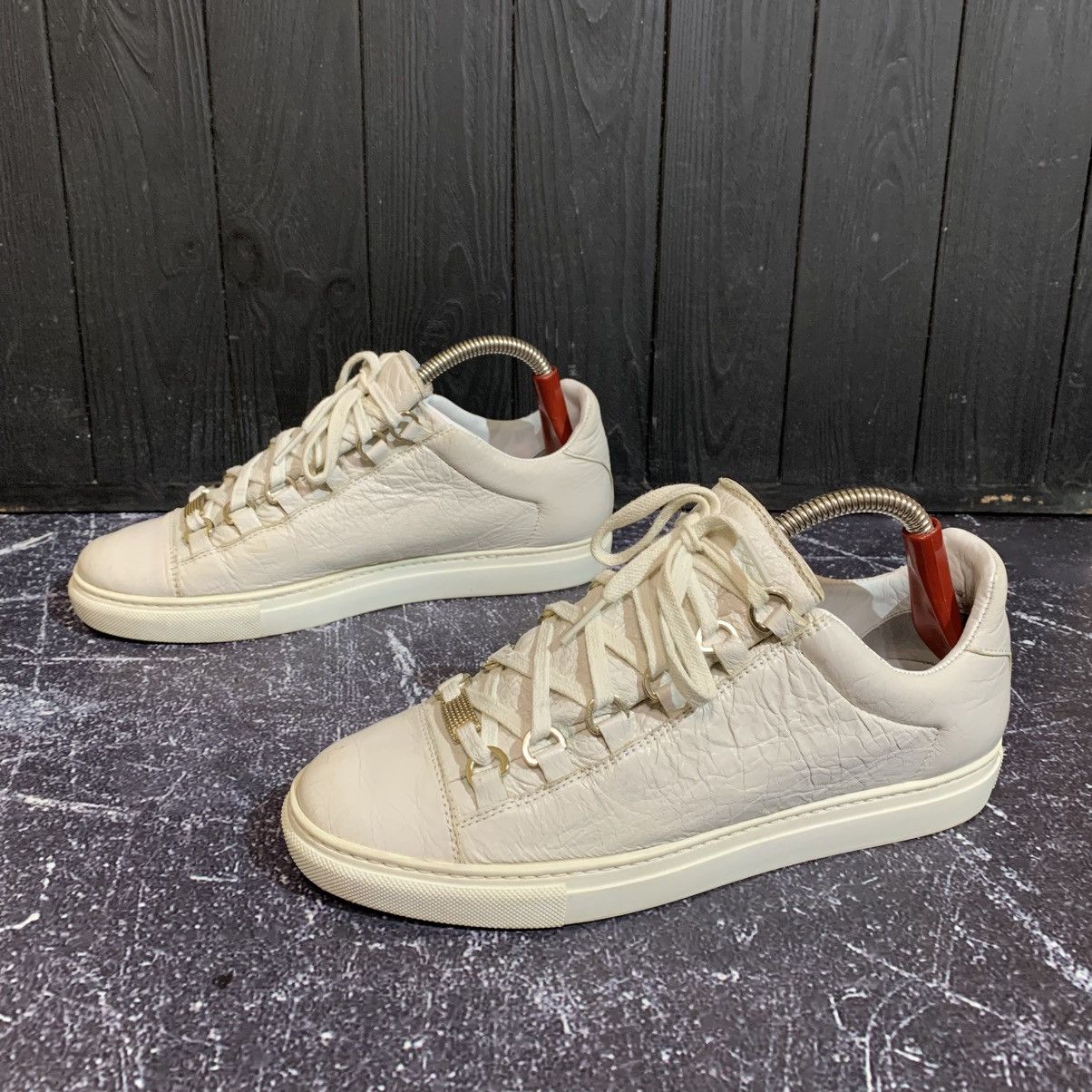 Balenciaga Balenciaga Arena Low White Leather Sneakers Size 39 Size US 9 / IT 39 - 4 Thumbnail