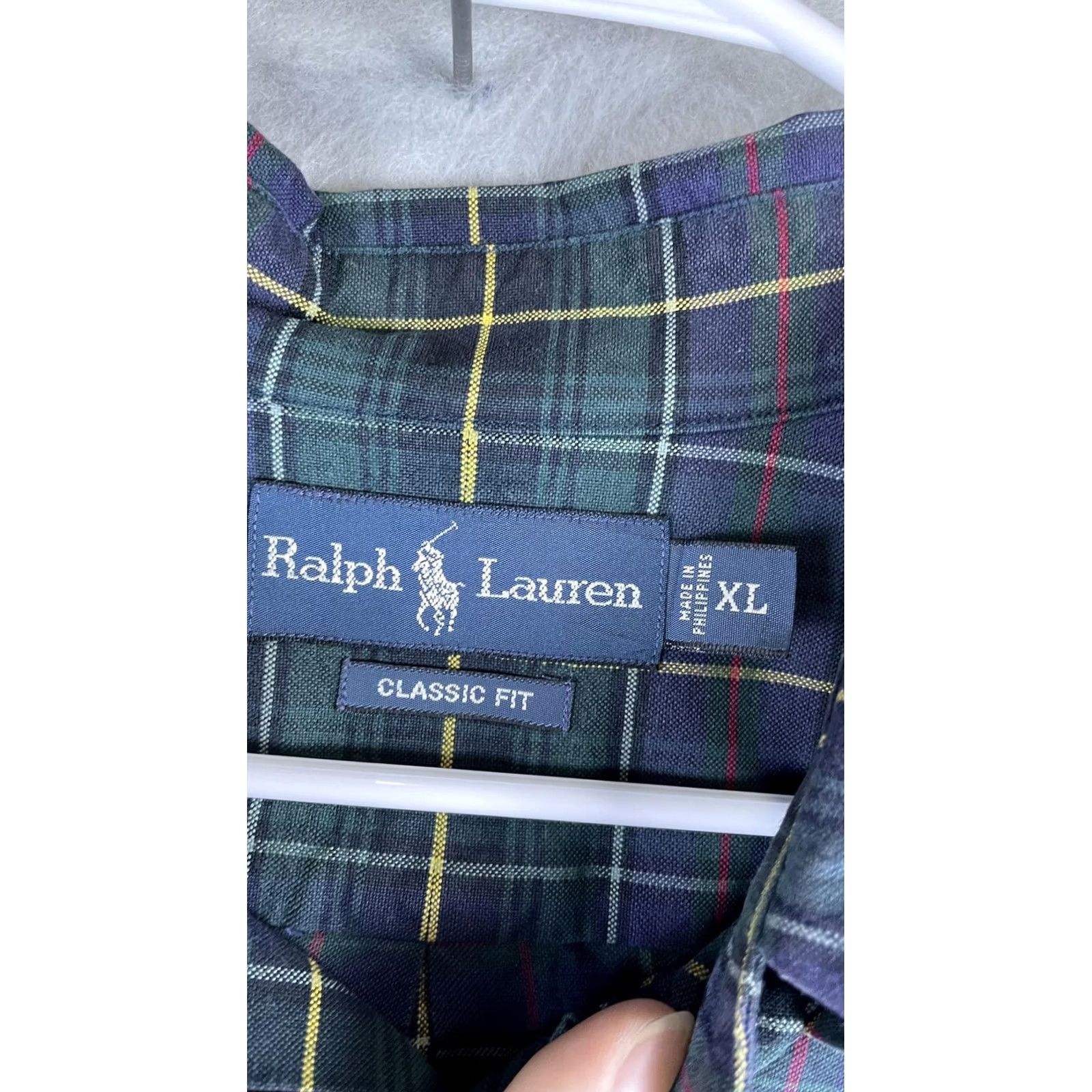 Ralph Lauren Ralph Lauren Shirt Mens XL Green Plaid Long Sleeve Button Front Classic Fit Size US XL / EU 56 / 4 - 3 Thumbnail