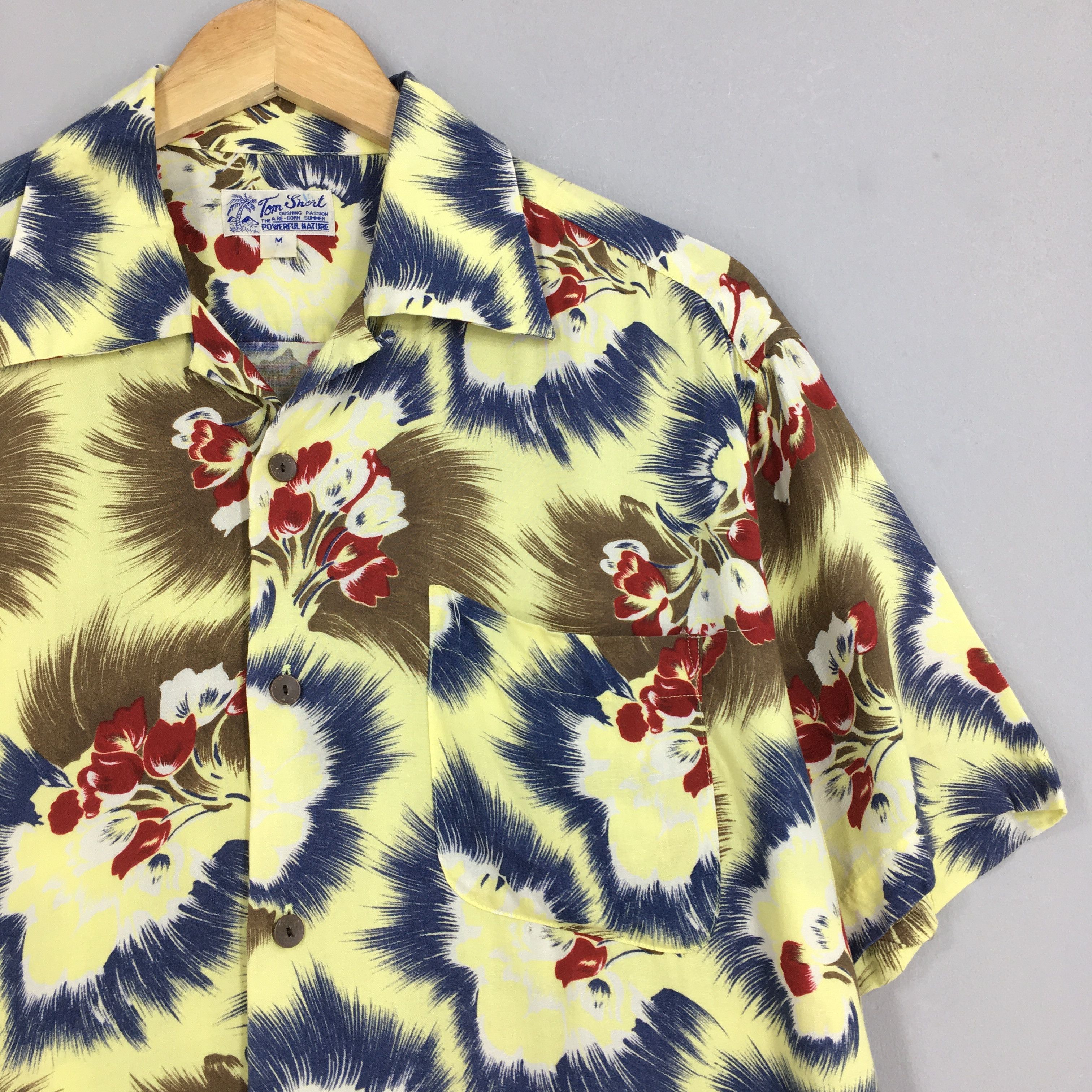 Vintage Vintage Tom Short Hawaiian Flower Rayon Shirt Medium Size US M / EU 48-50 / 2 - 2 Thumbnail