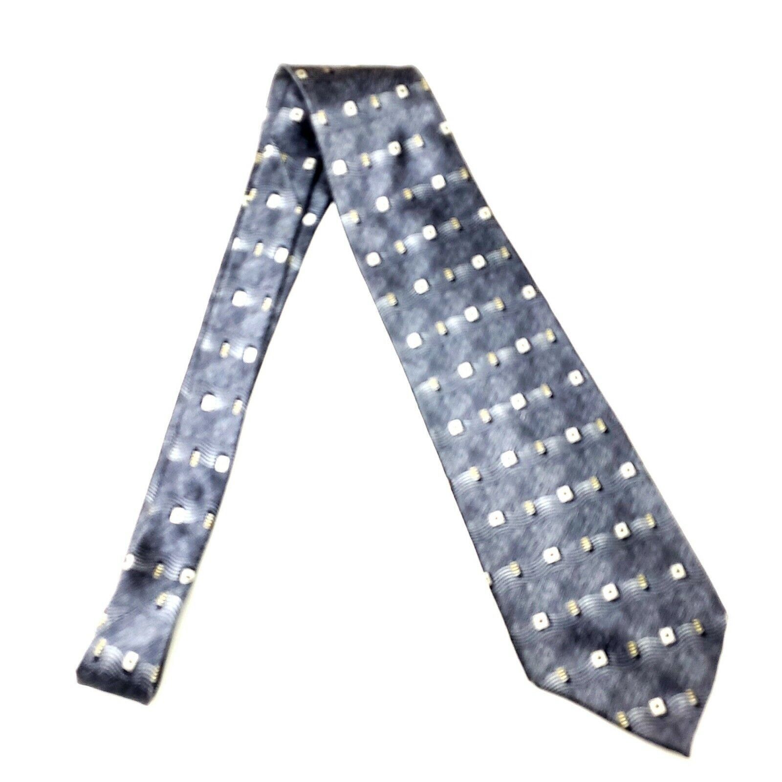 Pierre Cardin Pierre Cardin Silk Tie Print Gray Wide Size ONE SIZE - 6 Thumbnail
