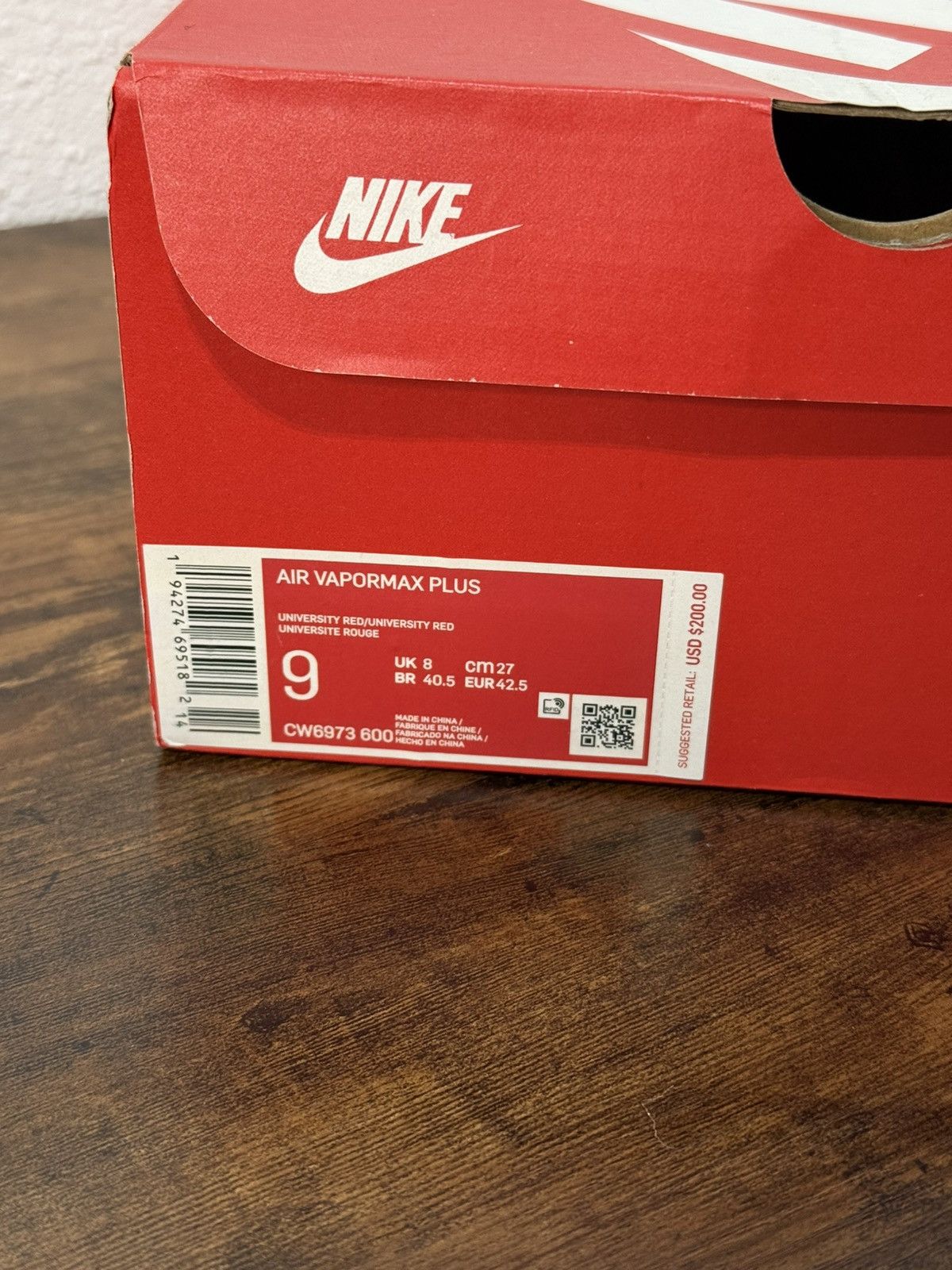 Nike Nike Air Vapormax Plus Triple Red size 9 Size US 9 / EU 42 - 7 Thumbnail