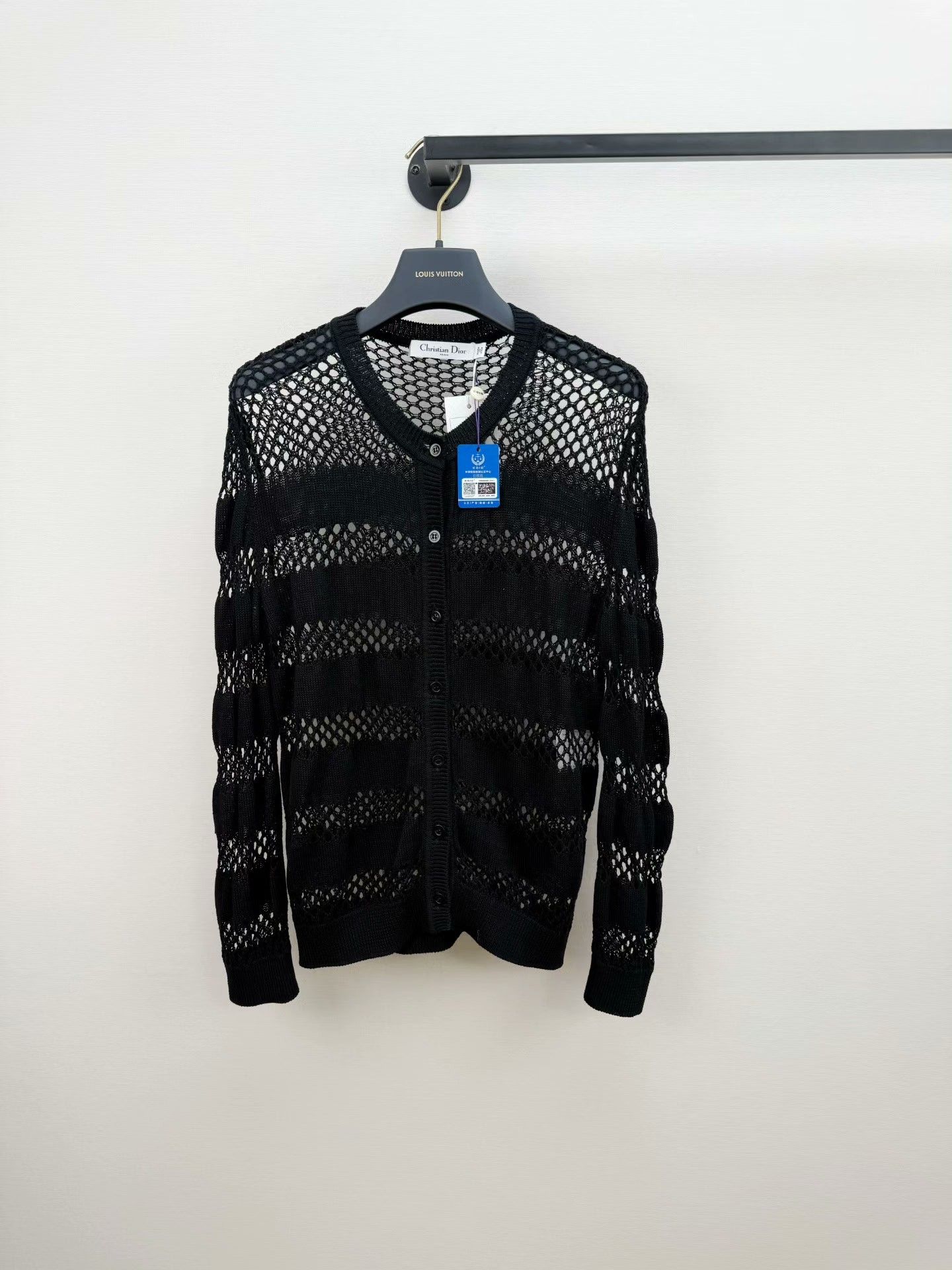 black lace knit cardigan by Dior