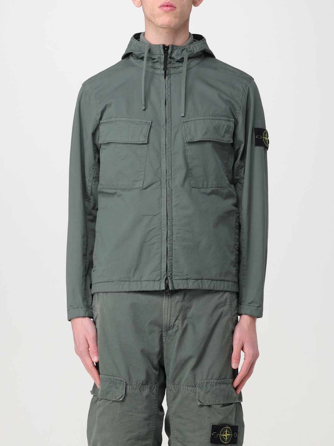 image of Stone Island Jacket Men Military (Size 2XL)