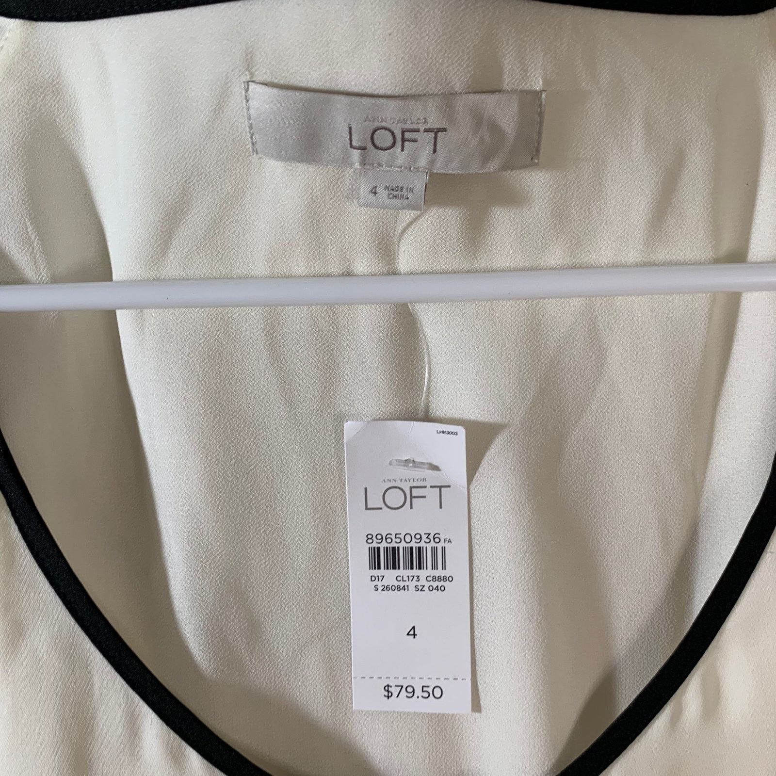 Loft Loft Women's White Dress Size 4 (NWT) Size S / US 4 / IT 40 - 3 Thumbnail