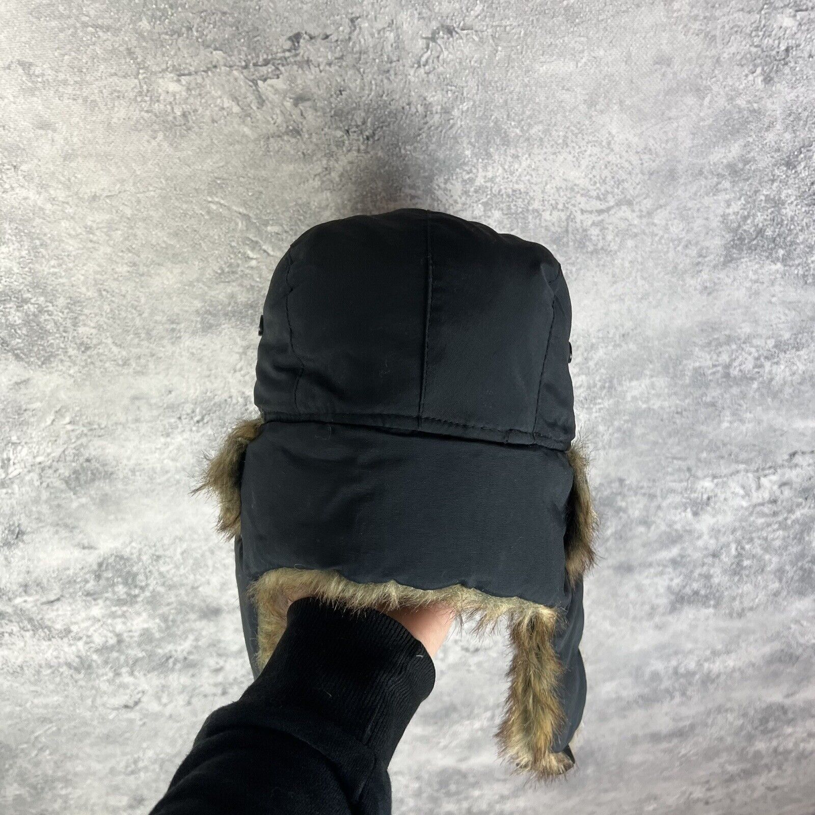 Other Ushanka Hat Men's Polyester Black One Size ` Size ONE SIZE - 4 Thumbnail