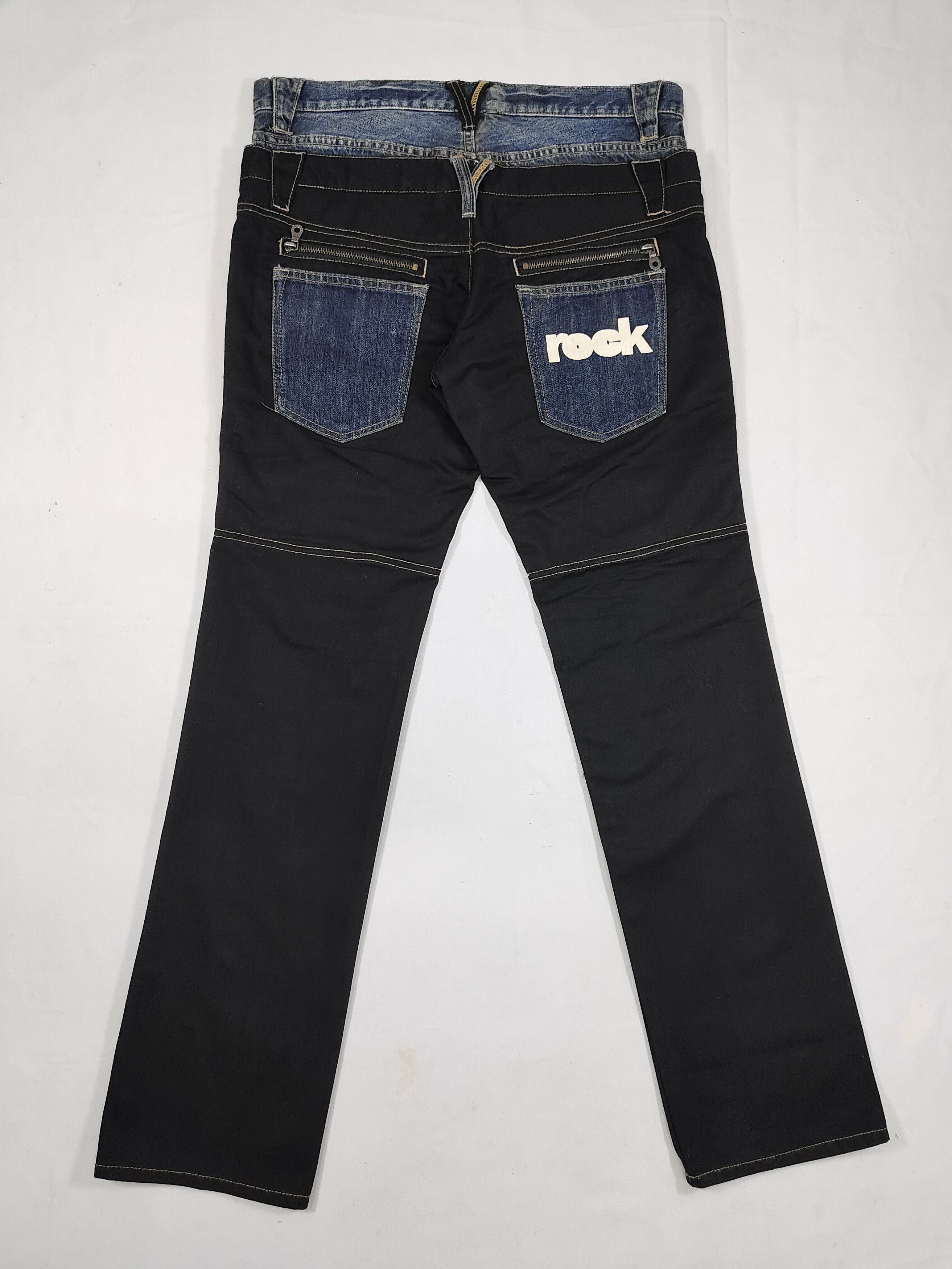 PPFM 00s PPFM- Rock Punk Hybrid Skull Cuff Double Waist Trousers Size US 34 / EU 50 - 5 Thumbnail