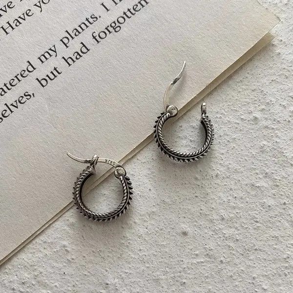 Other 100%925 silver retro punk earrings Size ONE SIZE - 8 Thumbnail