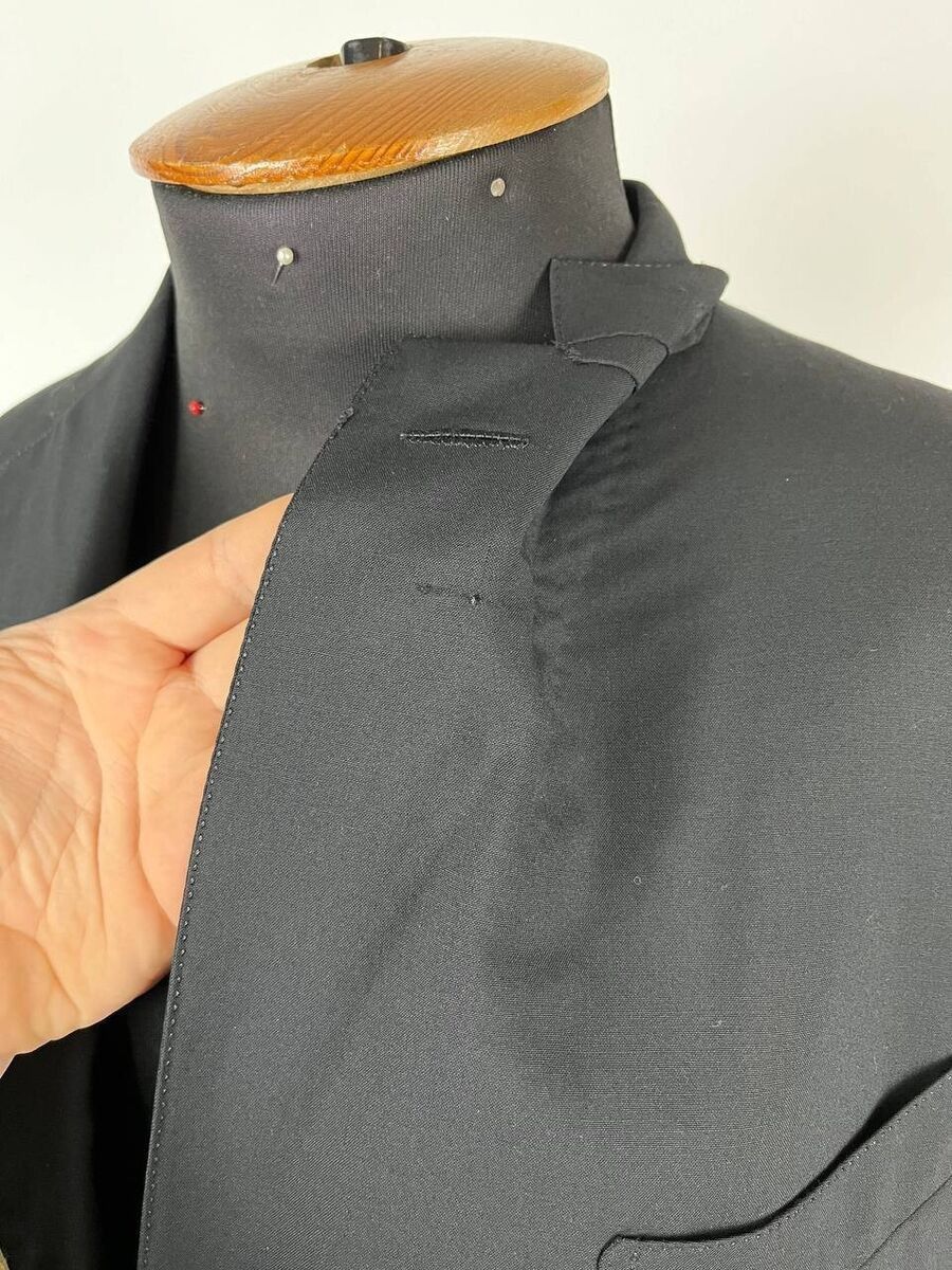 Tom Ford Tom Ford Black Wool Blazer 3 Button Size 52 (0334) Size 52R - 9 Thumbnail